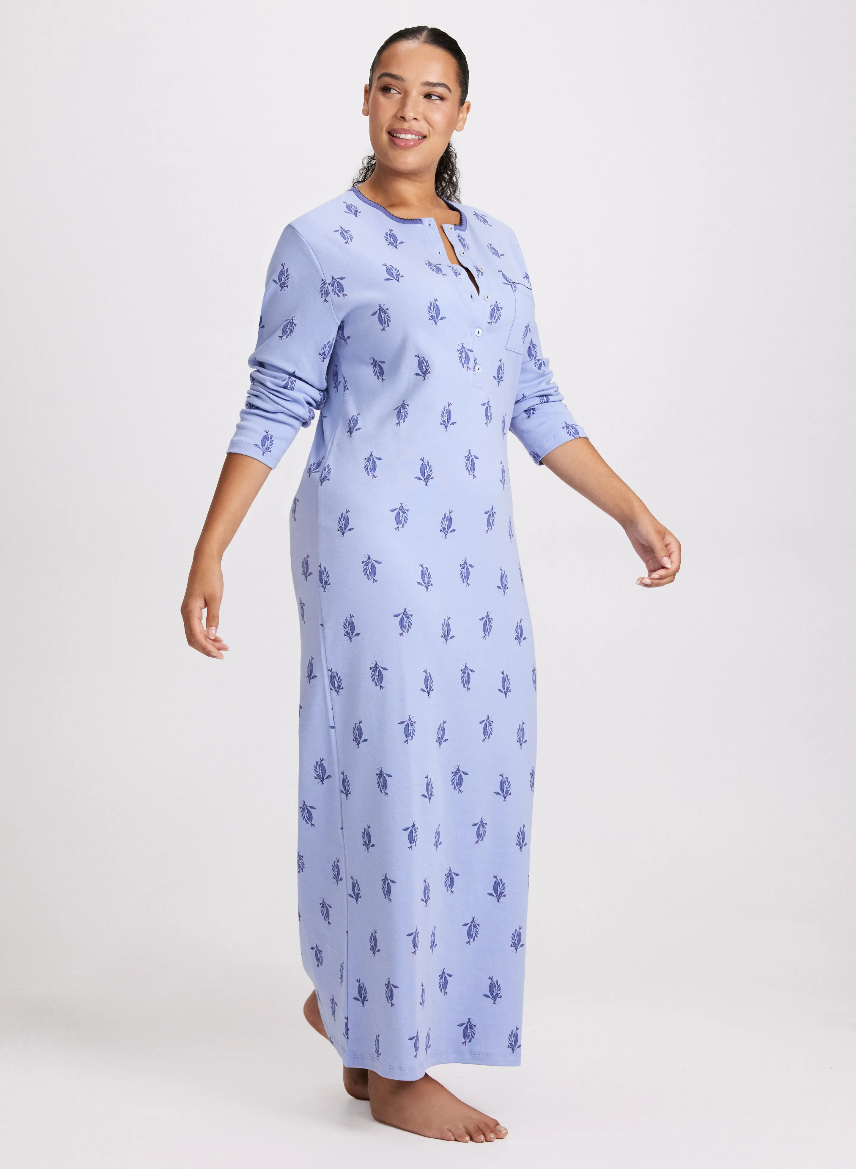 Floral Print Long Nightgown sold by Laura product image thumbnail 2