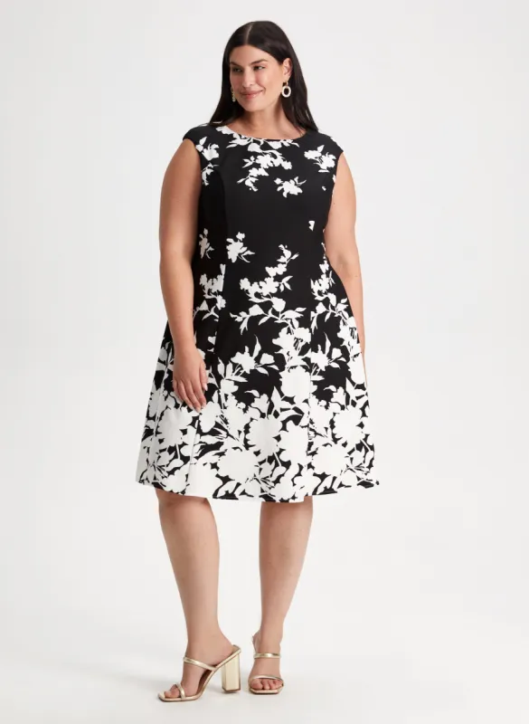 Floral Print Fit & Flare Dress sold by Laura