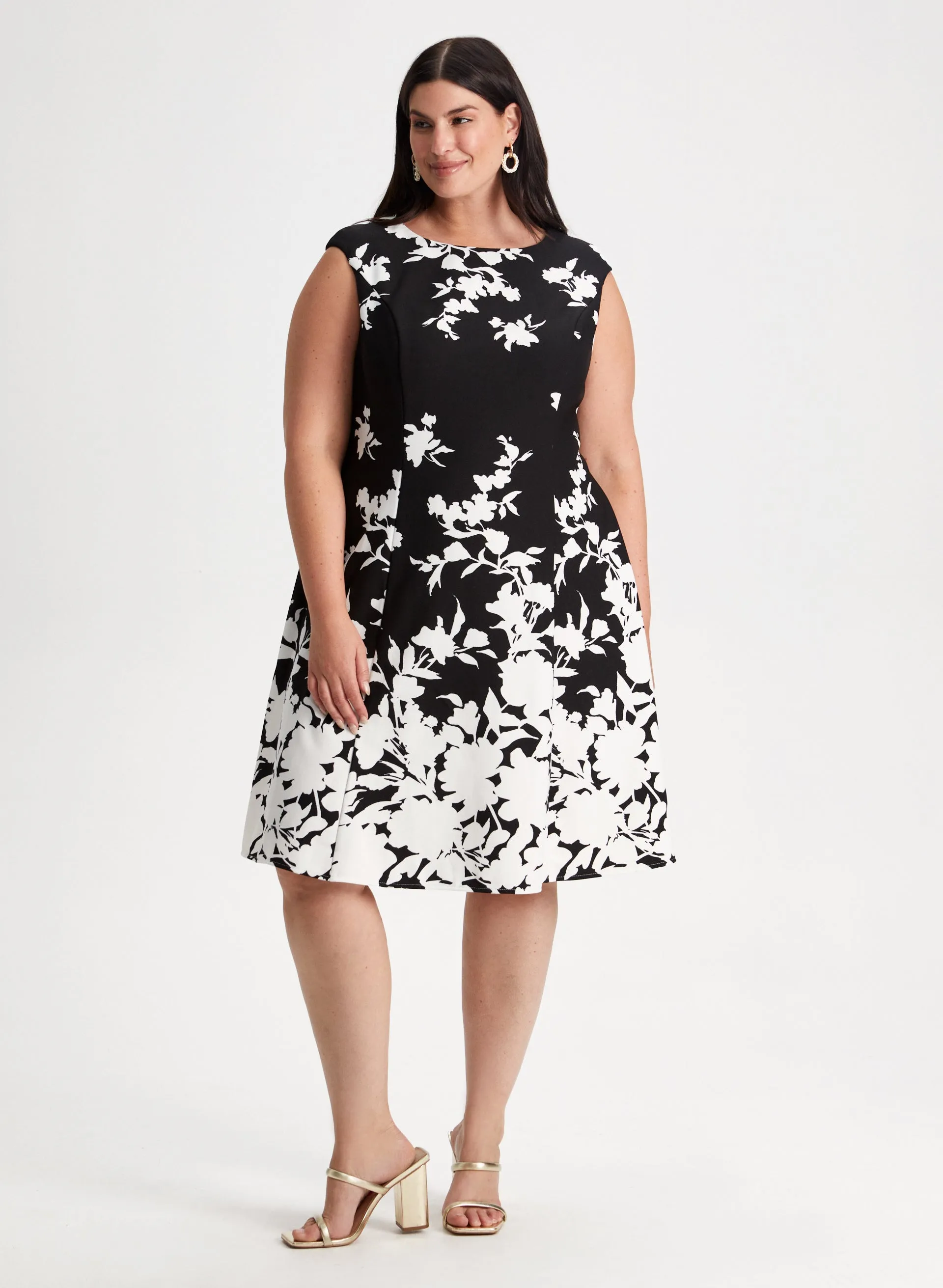 Floral Print Fit & Flare Dress sold by Laura