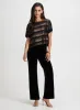 Metallic Stripe Top & Velour Pants sold by Laura