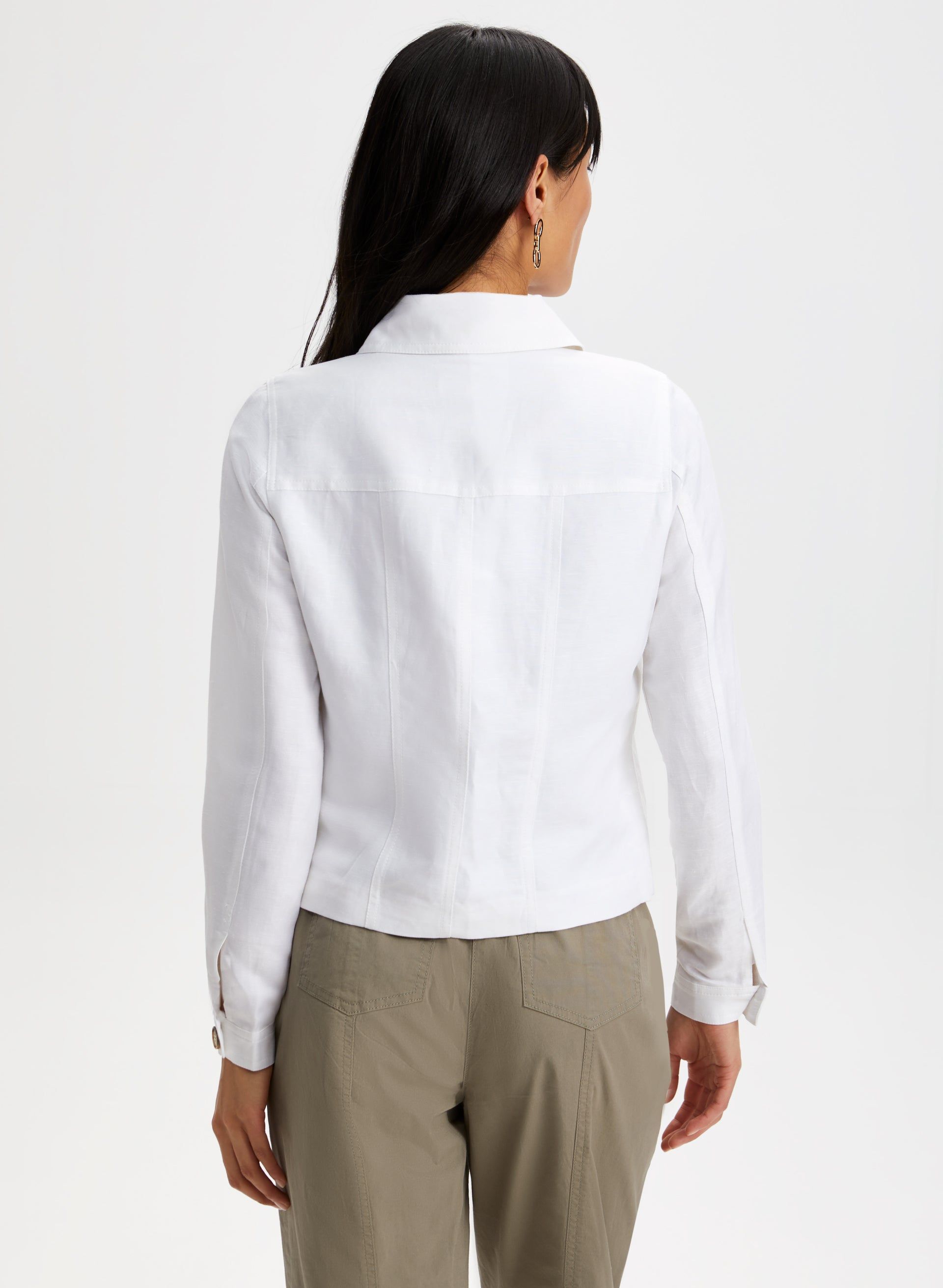 Linen-Blend Short Jacket sold by Laura product image thumbnail 2