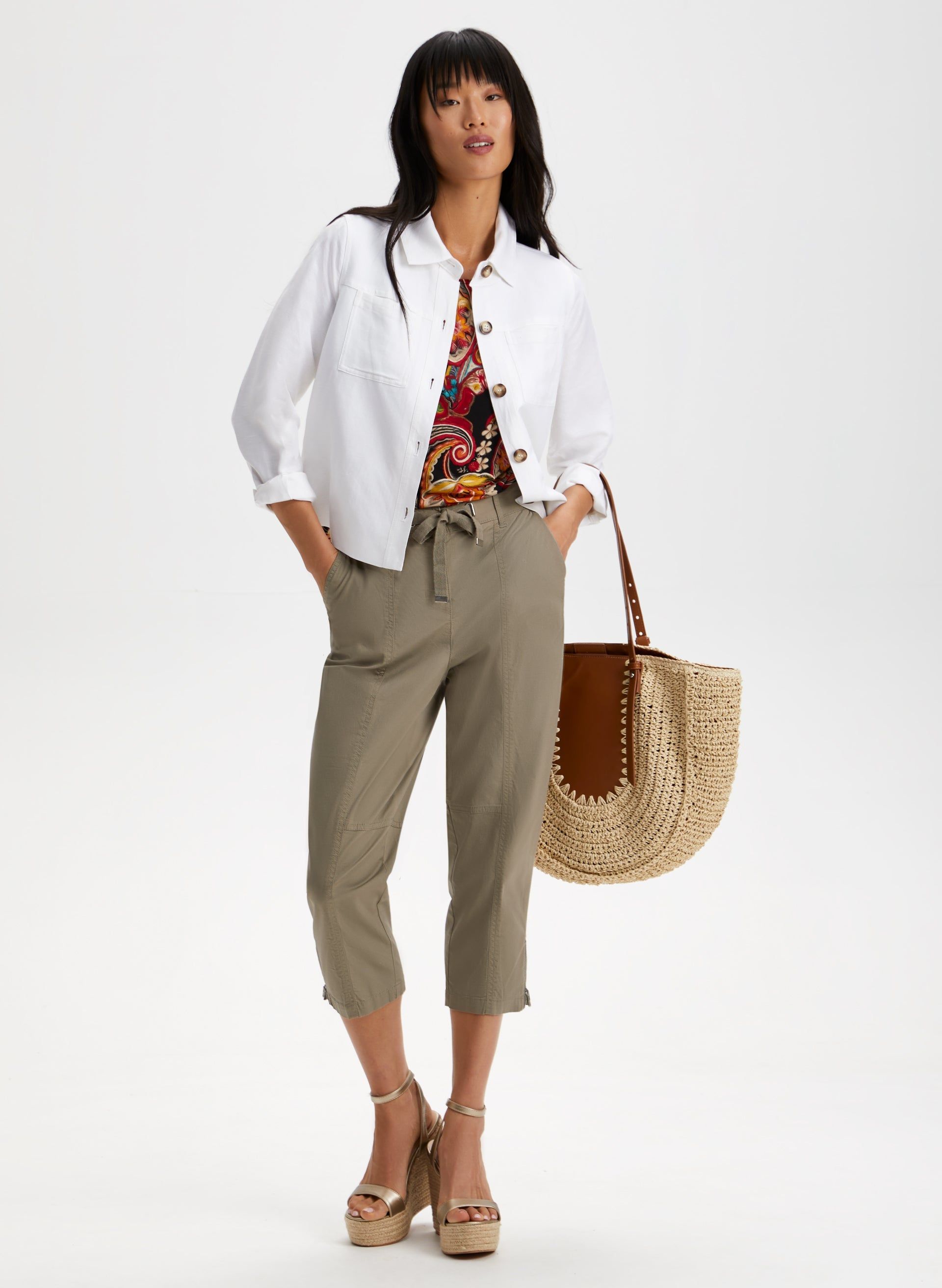 Linen-Blend Short Jacket sold by Laura product image thumbnail 3