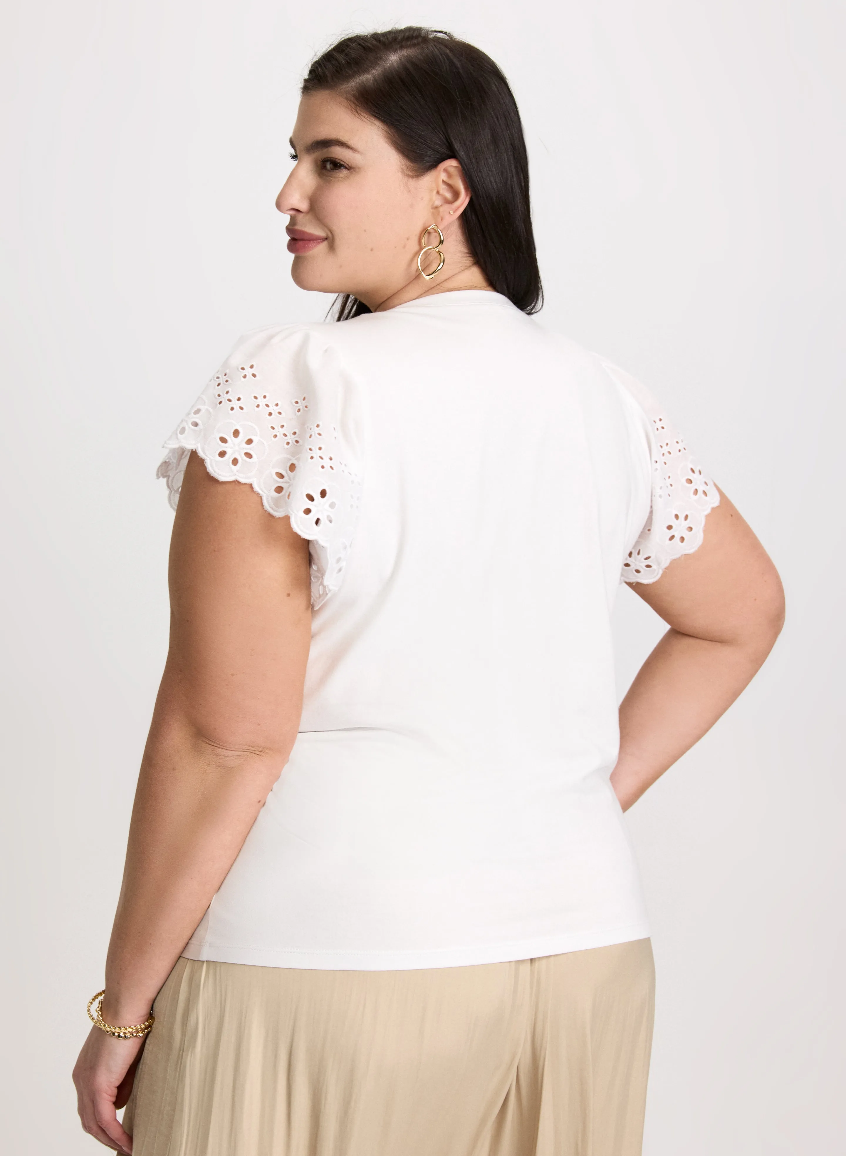Eyelet Sleeve Tee sold by Laura product image thumbnail 4