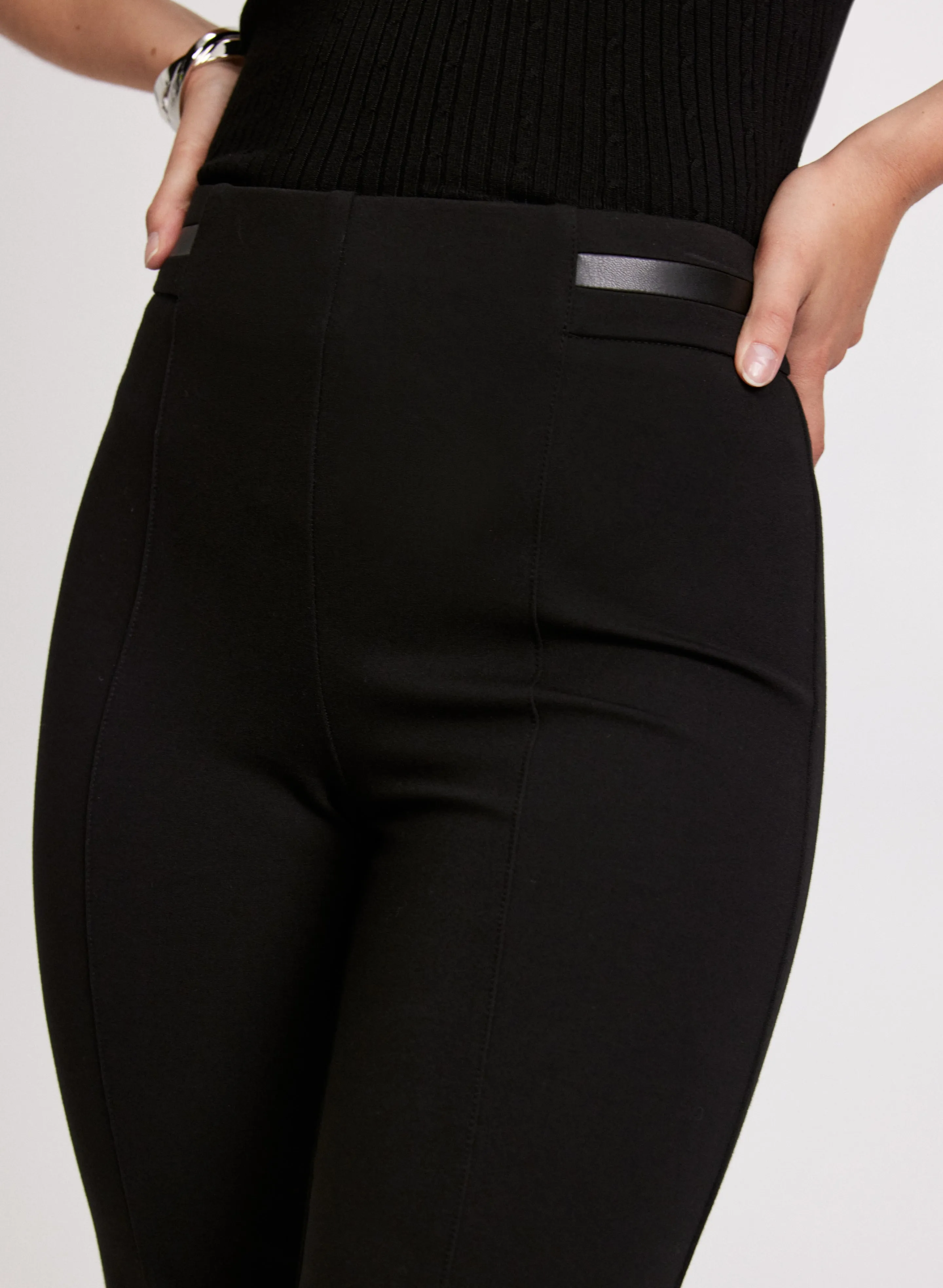 Sofia Vegan Leather Trim Straight-Leg Pants - Regular sold by Laura product image thumbnail 5