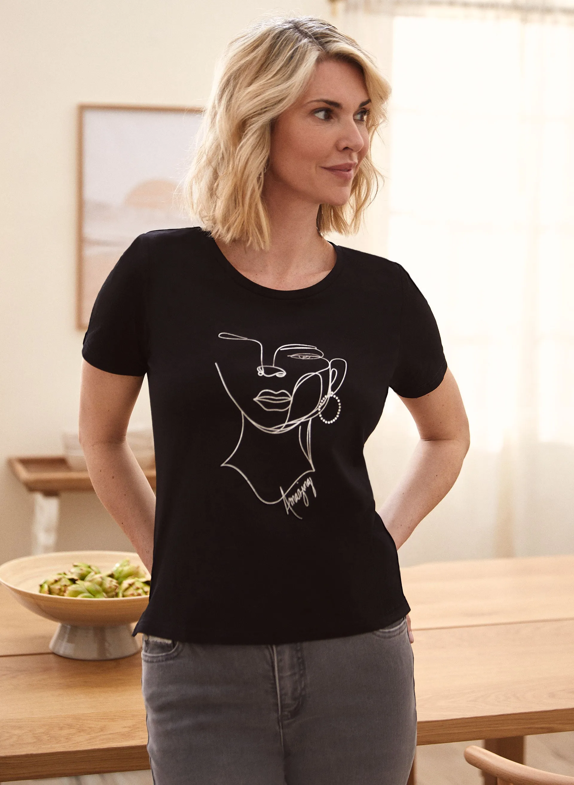 Sketch Print Tee sold by Laura