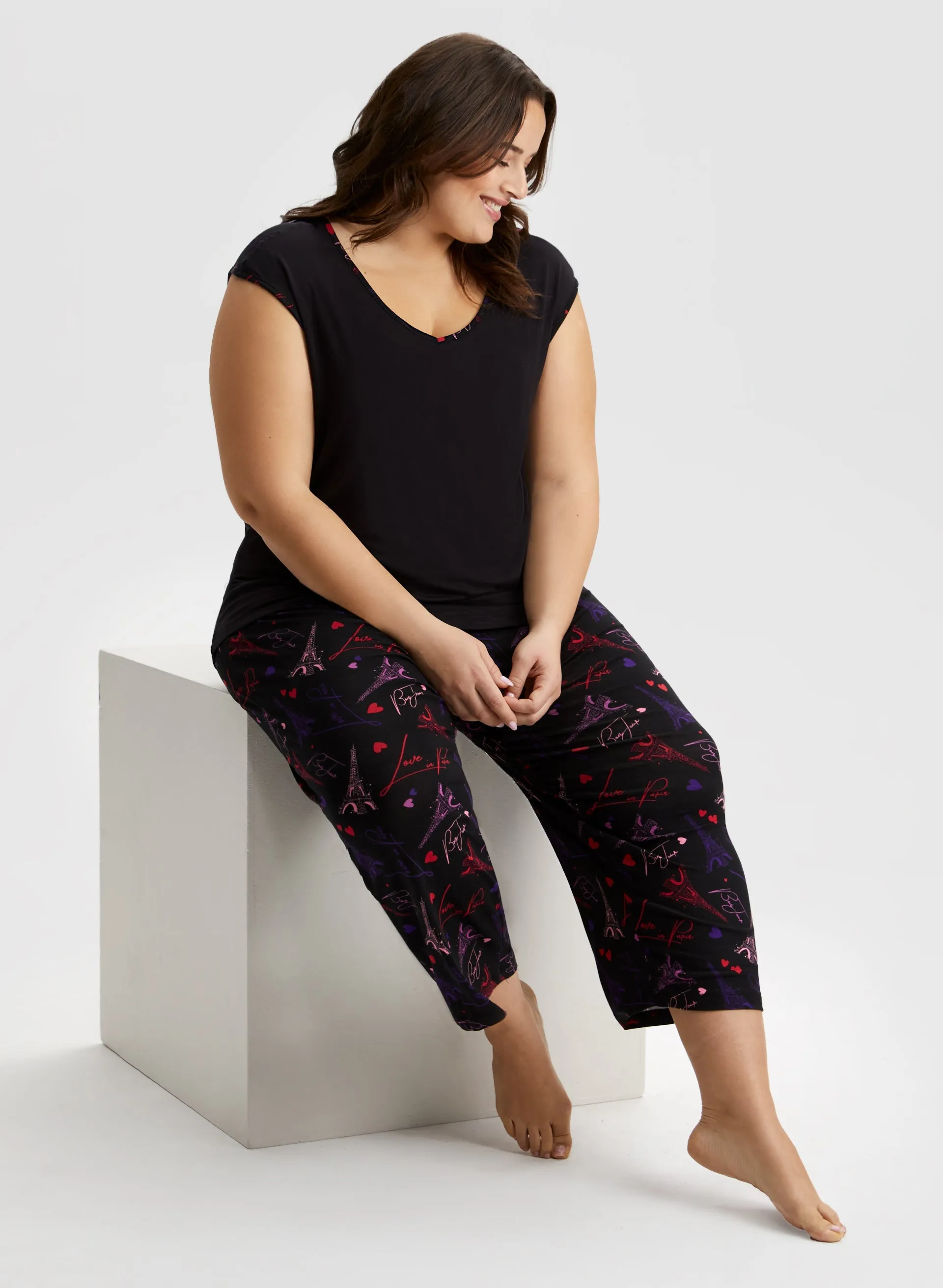 Paris Print Pyjama Set sold by Laura product image thumbnail 5