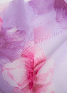 Floral Motif Gradient Chiffon Scarf sold by Laura