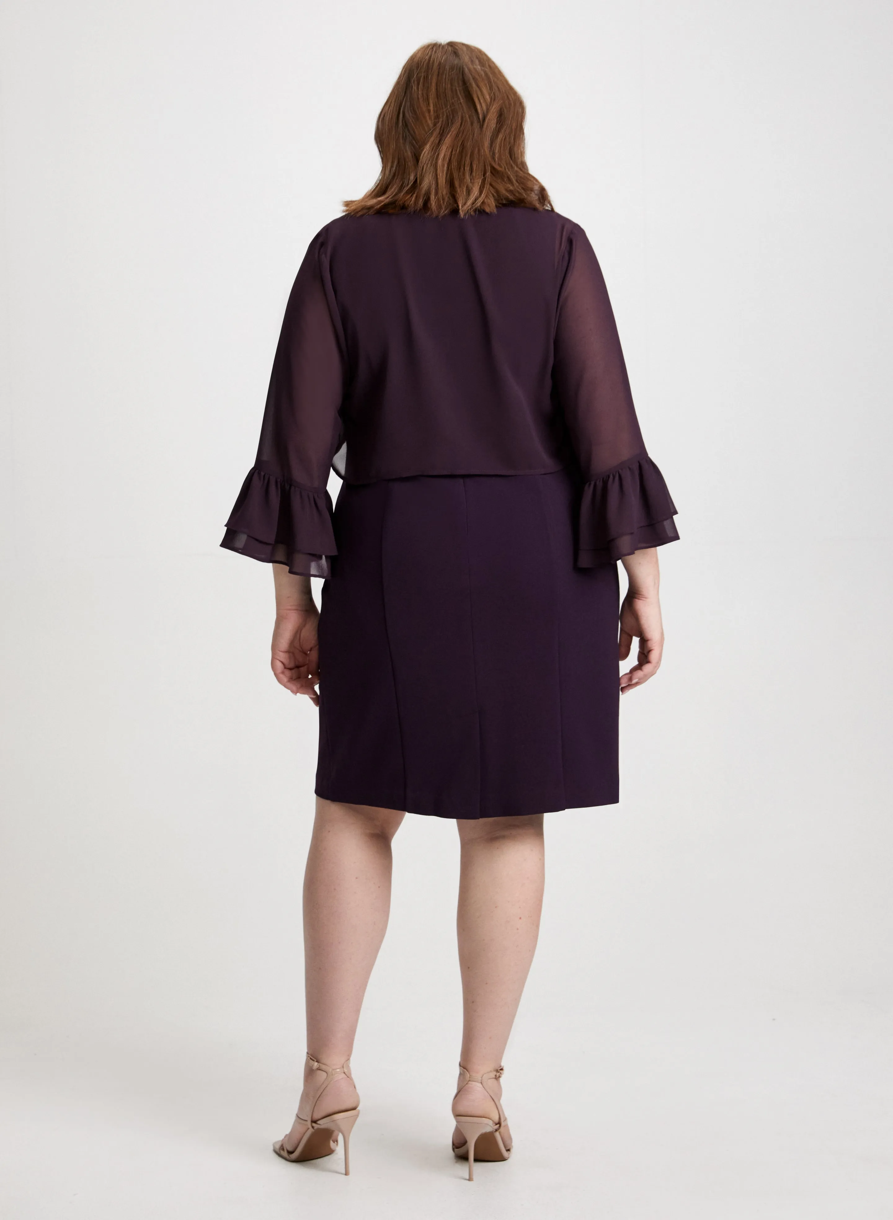 Dress and Flare Sleeve Bolero Set sold by Laura product image thumbnail 3