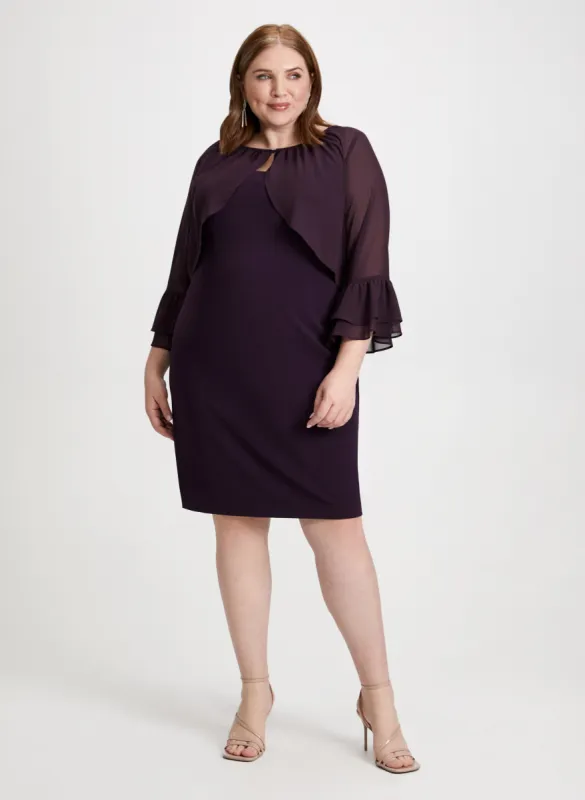 Dress and Flare Sleeve Bolero Set sold by Laura