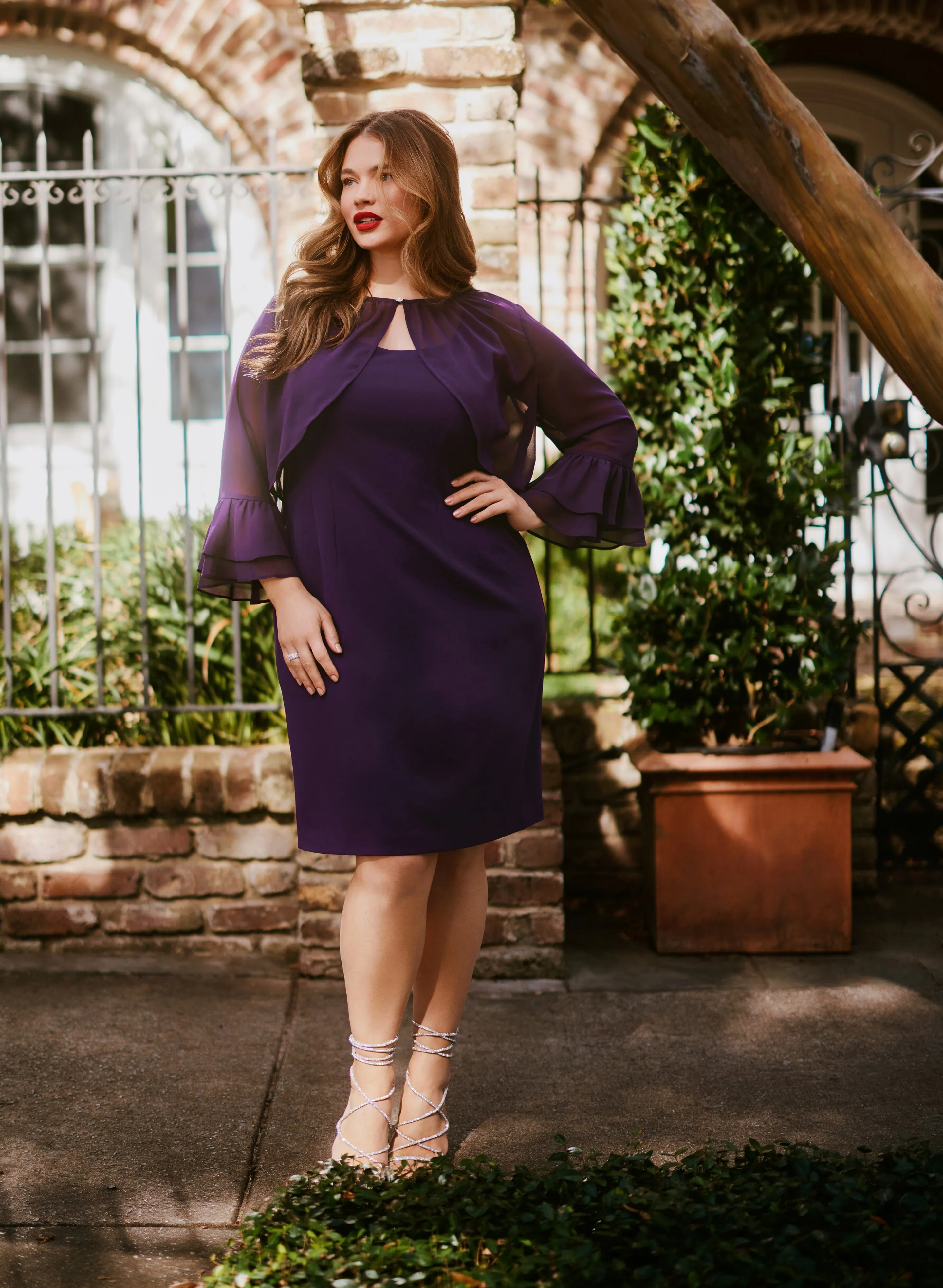 Dress and Flare Sleeve Bolero Set sold by Laura product image thumbnail 2