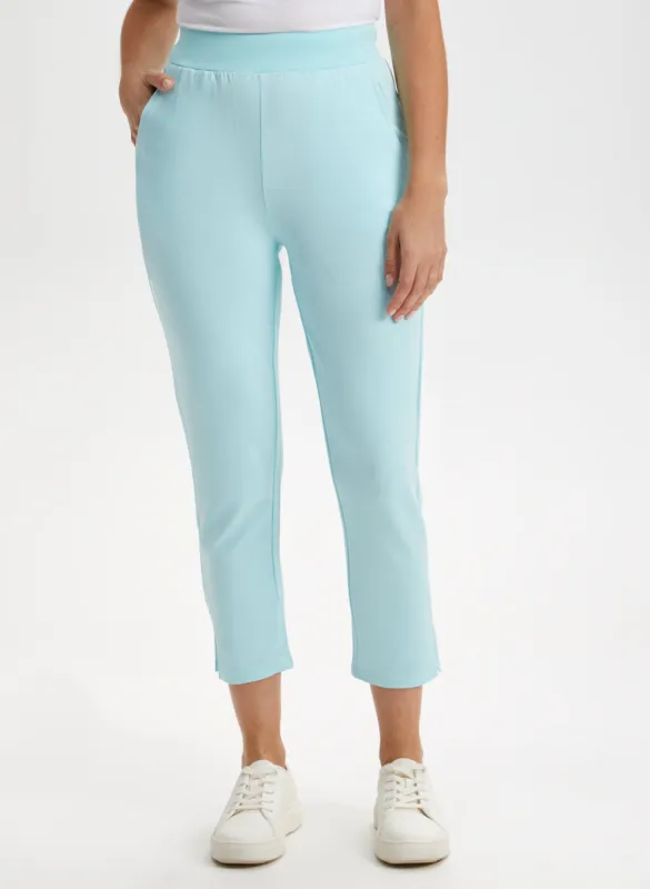 Pull-On Slim Leg Crop Pants sold by Laura