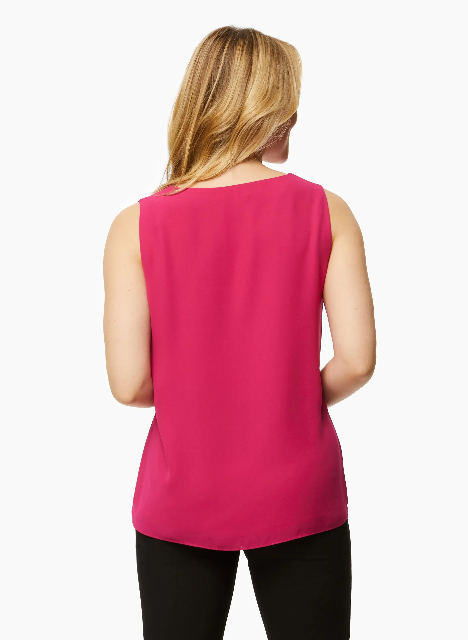 Sleeveless V-Neck Crepe Blouse sold by Laura product image thumbnail 4