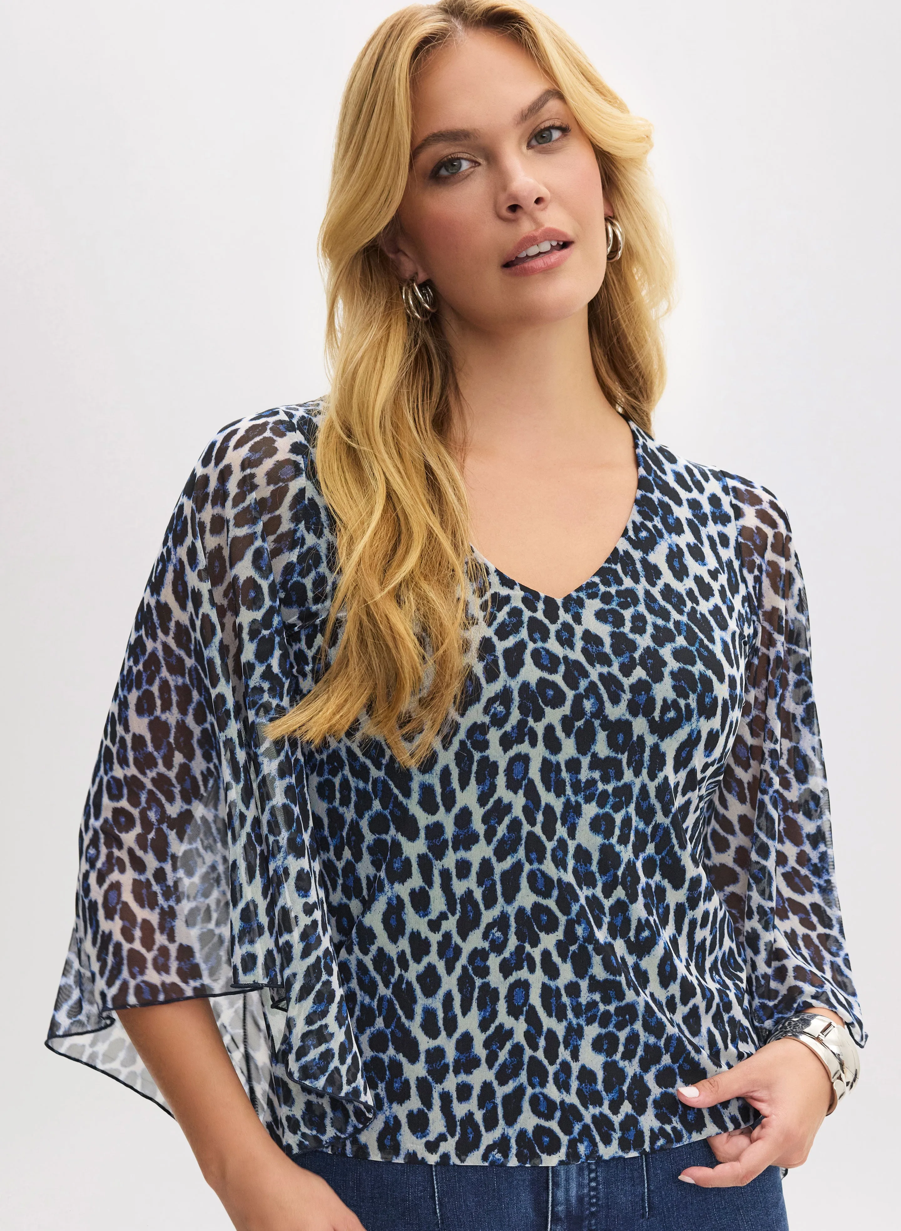 Animal Print Flared Sleeve Top sold by Laura product image thumbnail 2