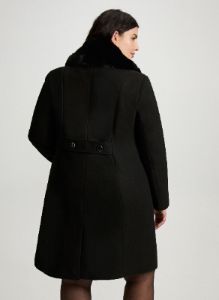 Stretch Wool-Blend Coat sold by Laura