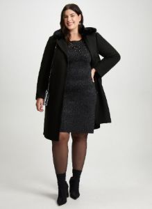 Stretch Wool-Blend Coat sold by Laura