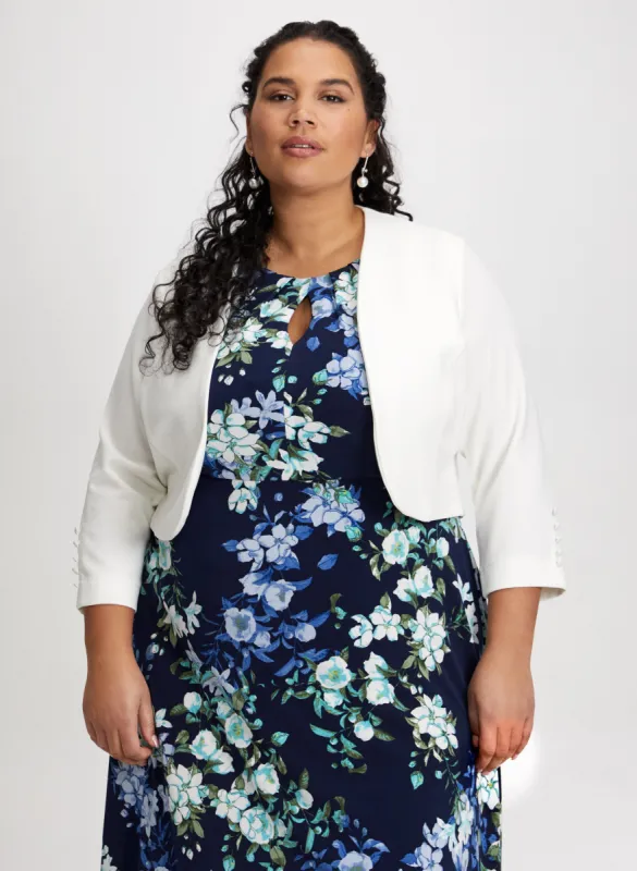 3/4 Button Sleeve Bolero sold by Laura