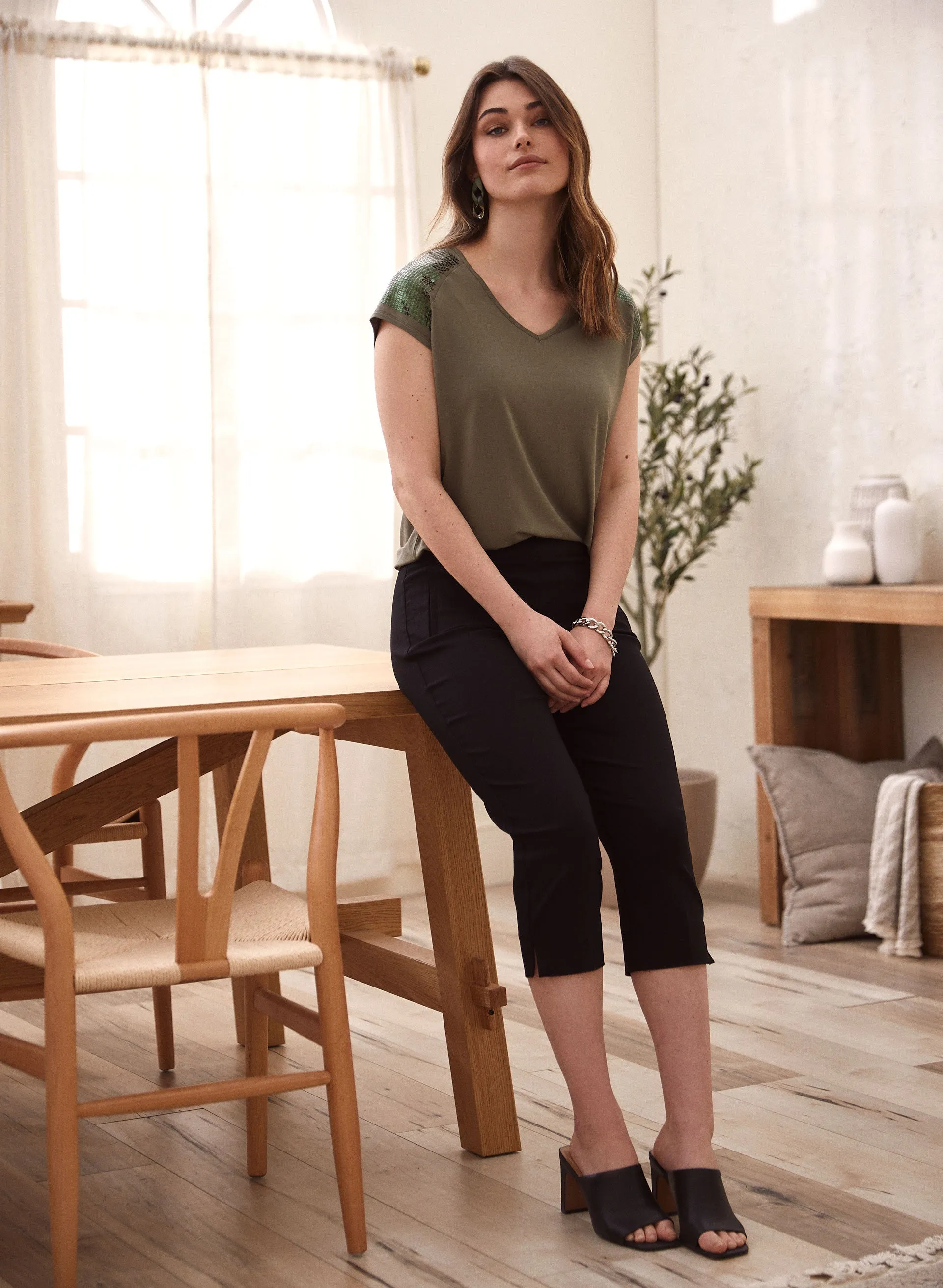 Sequin Trim Tee sold by Laura product image thumbnail 3