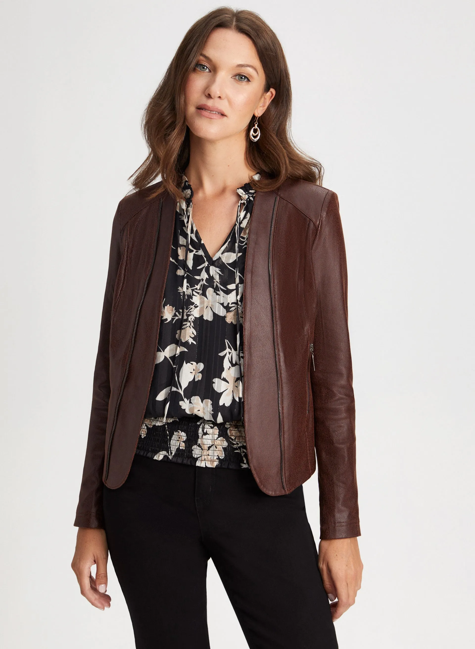 Zipper Trim Jacket sold by Laura