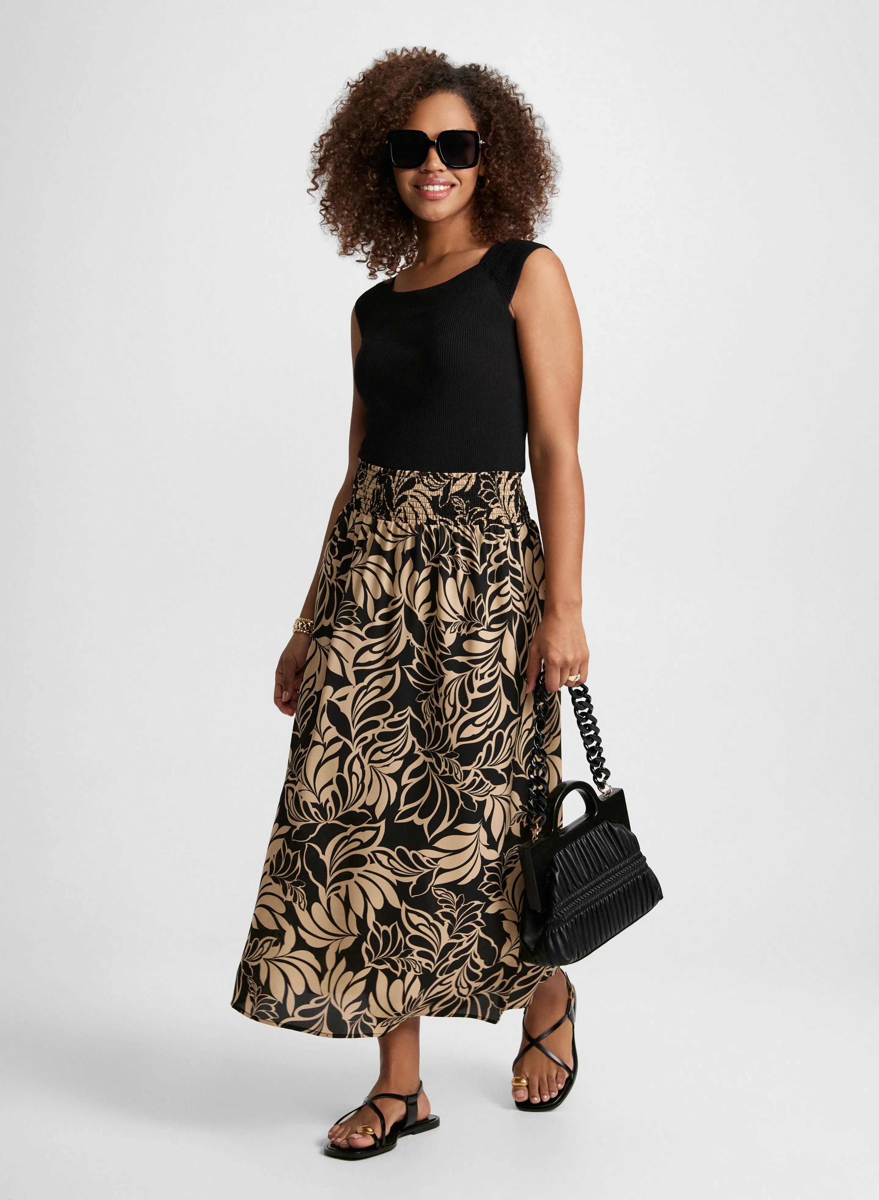 Leaf Print Maxi Skirt sold by Laura product image thumbnail 3