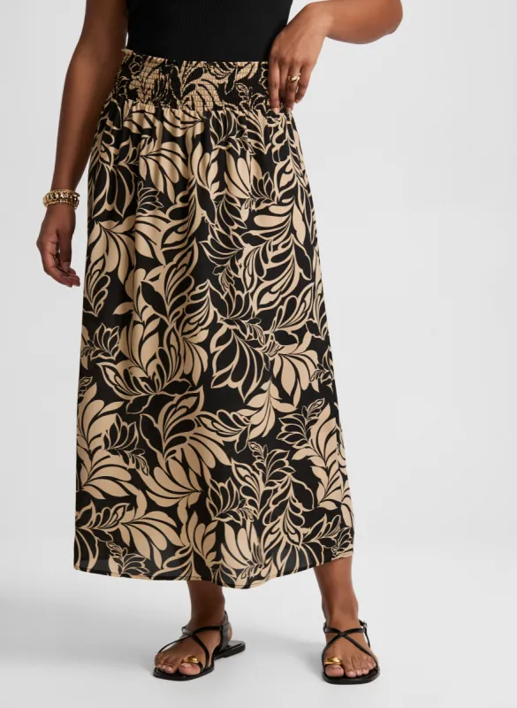 Leaf Print Maxi Skirt sold by Laura