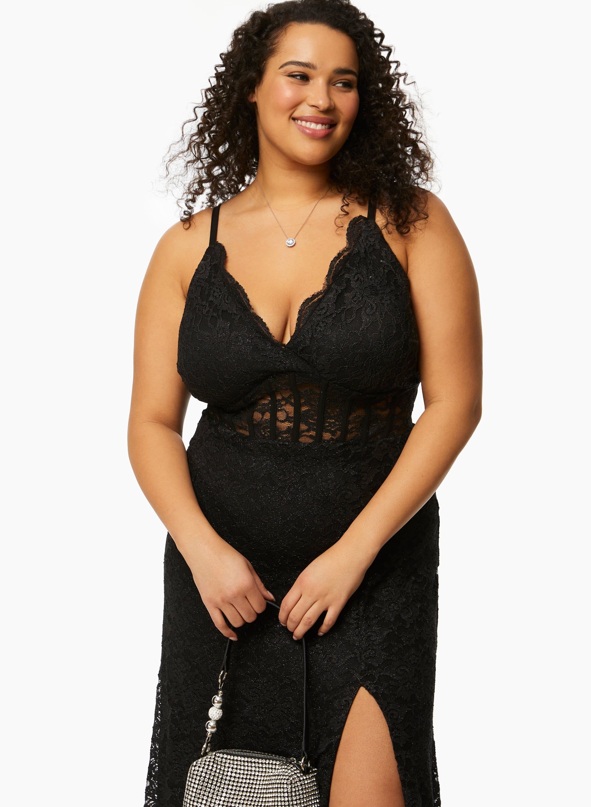 Sheer Illusion Lace Dress sold by Laura product image thumbnail 3