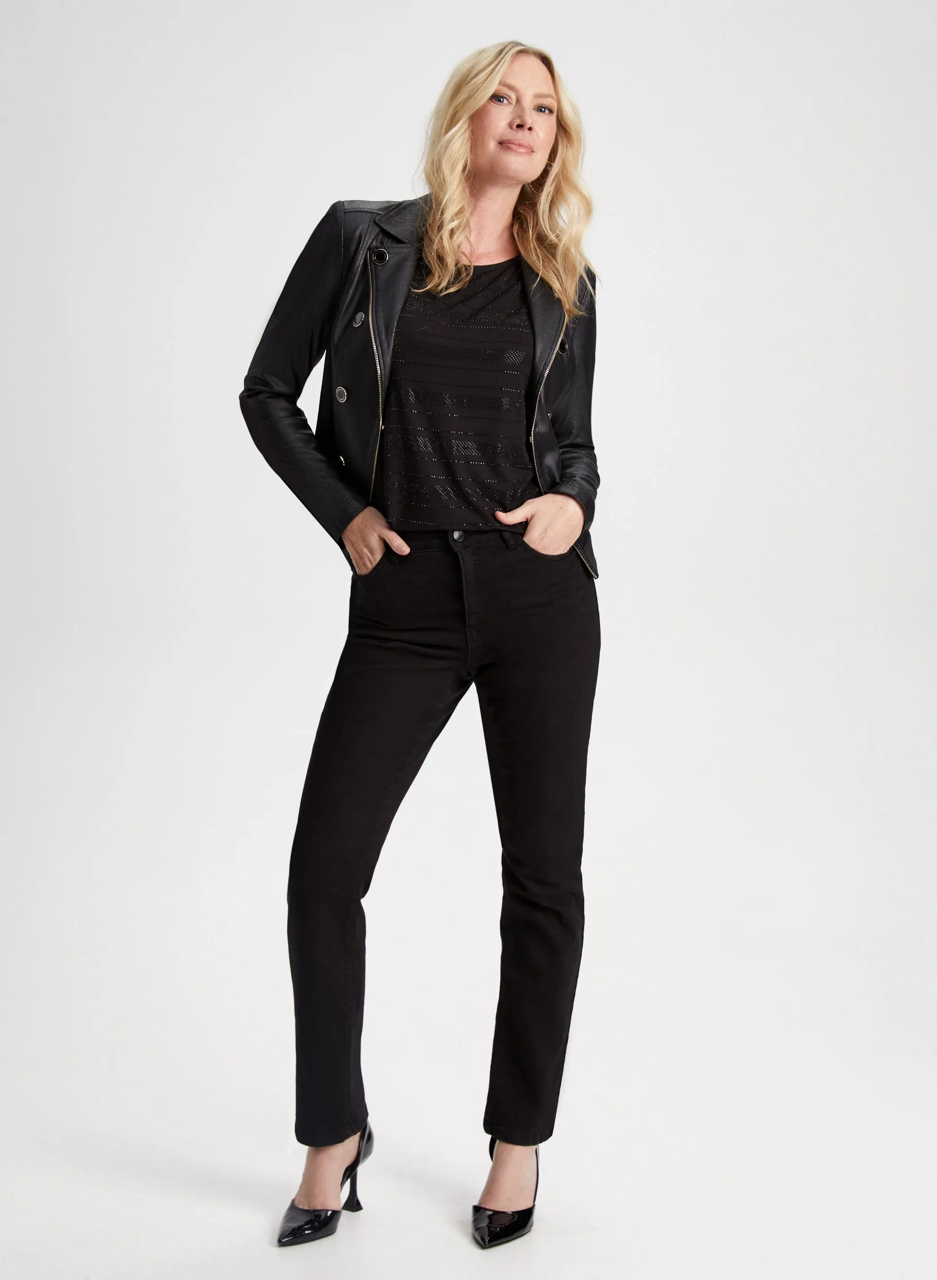 Cap Sleeve Stripe Detail Tee sold by Laura product image thumbnail 3