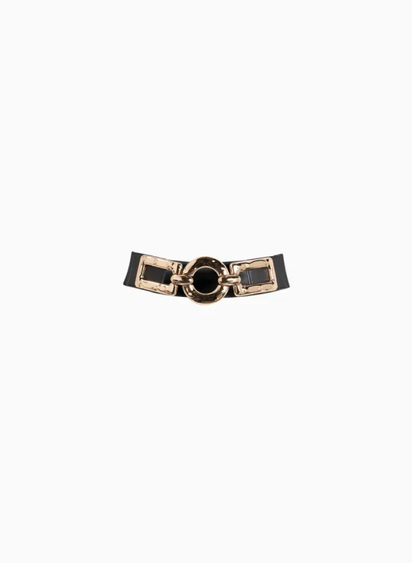 Metallic Detail Elastic Belt sold by Laura