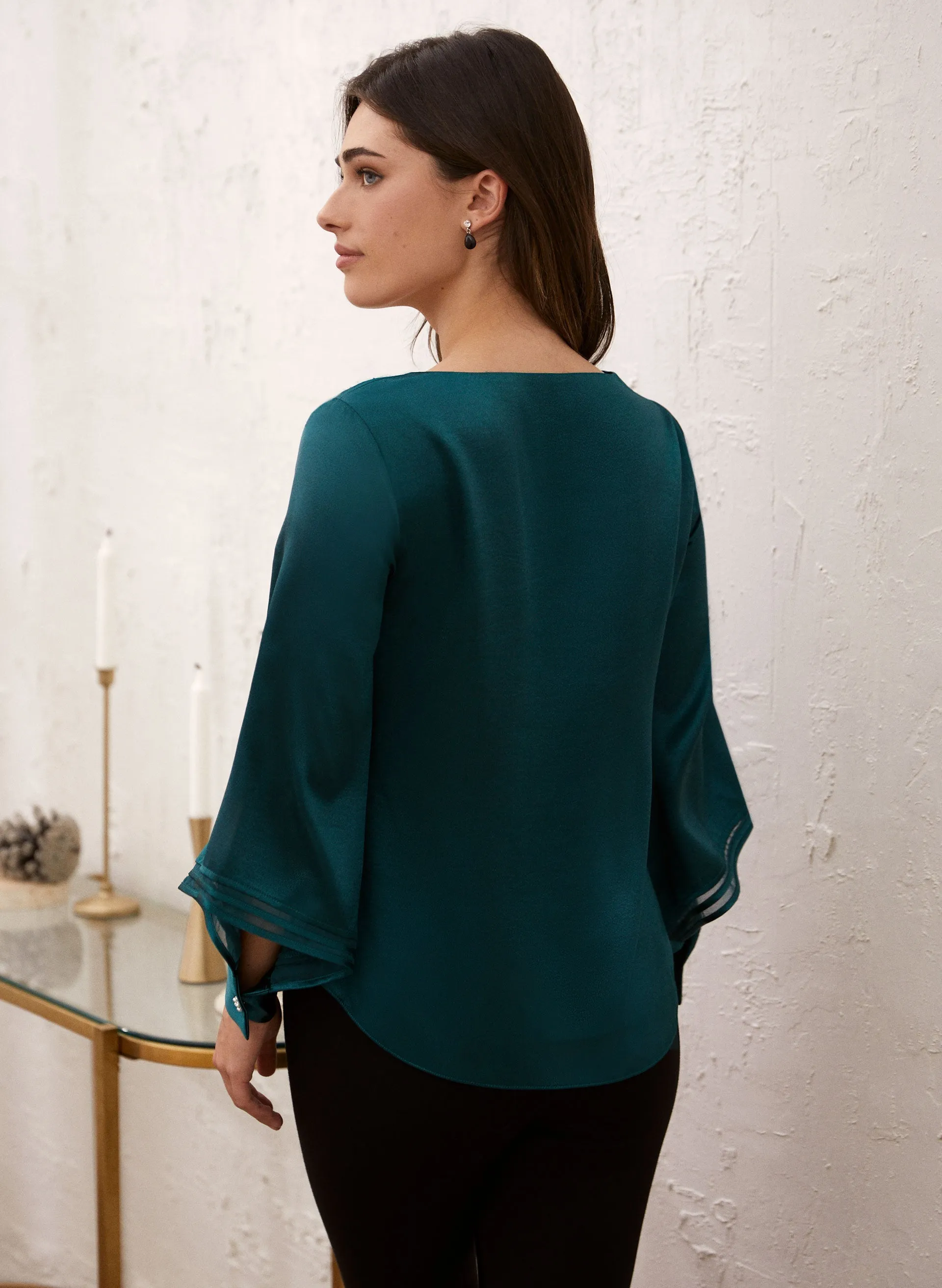 Tiered Balloon Sleeve Blouse sold by Laura product image thumbnail 2