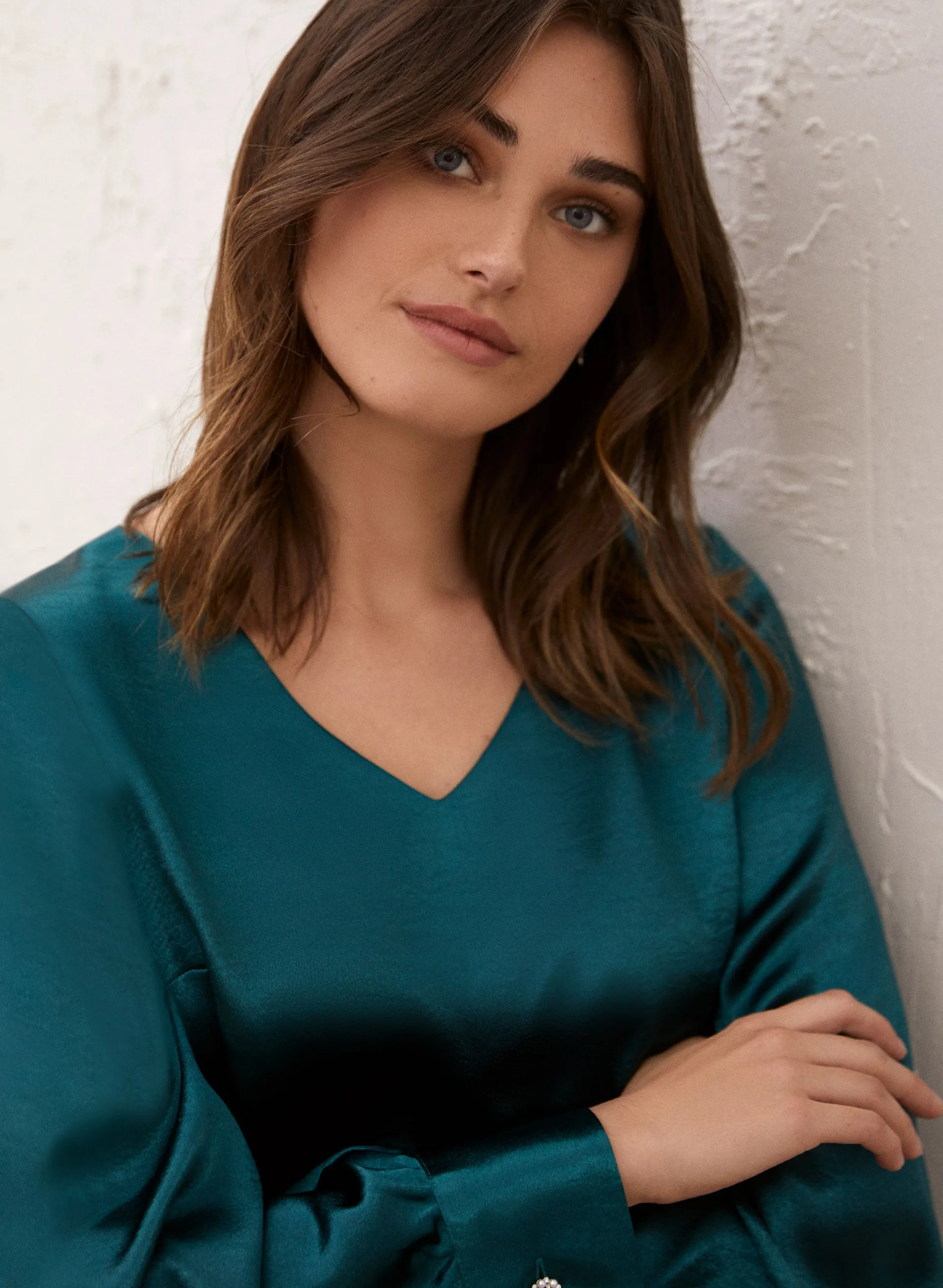 Tiered Balloon Sleeve Blouse sold by Laura product image thumbnail 3