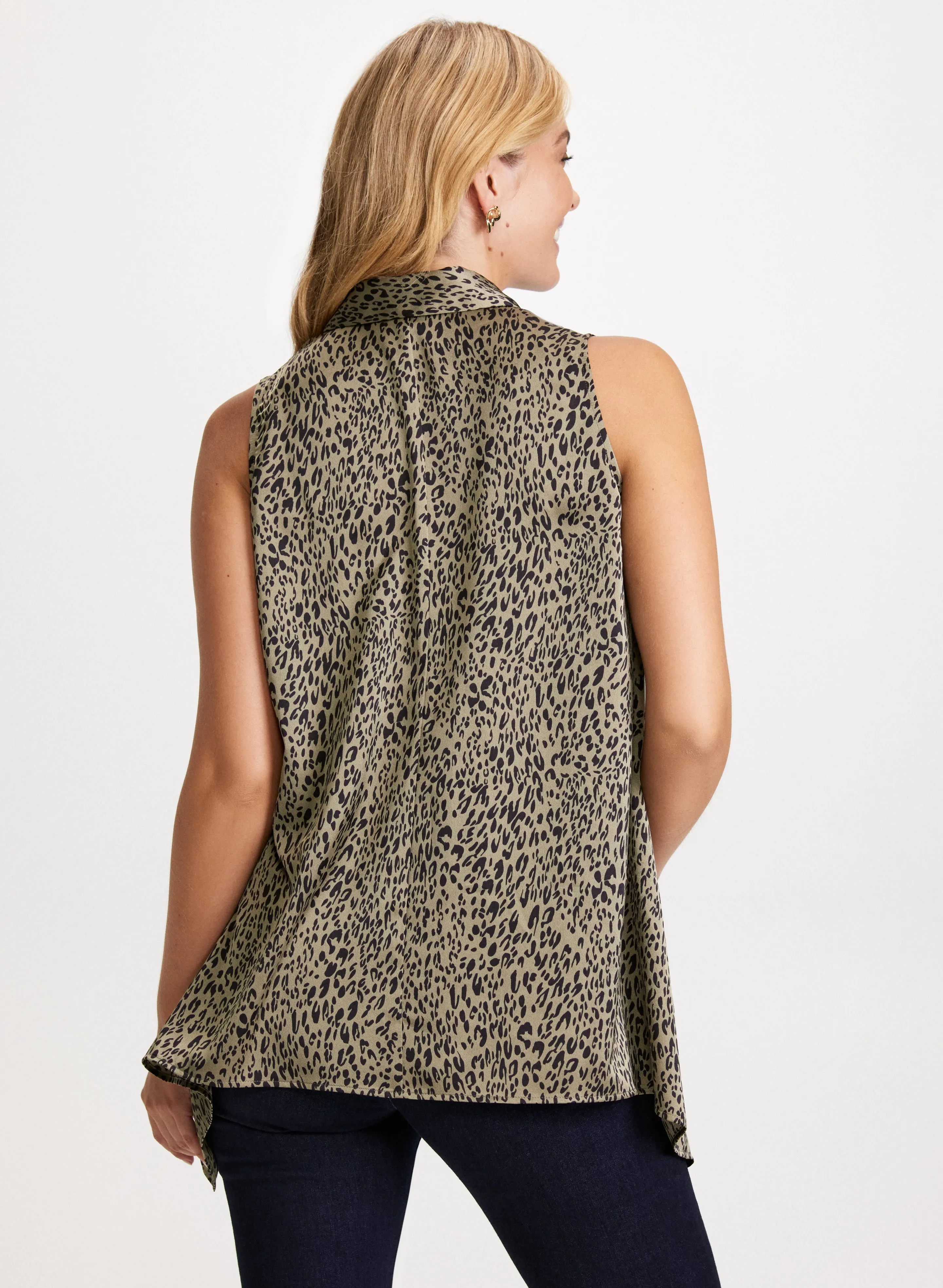 Leopard Print Sleeveless Blouse sold by Laura product image thumbnail 4