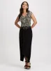 Frilled Animal Print Top & Asymmetric Hem Skirt sold by Laura