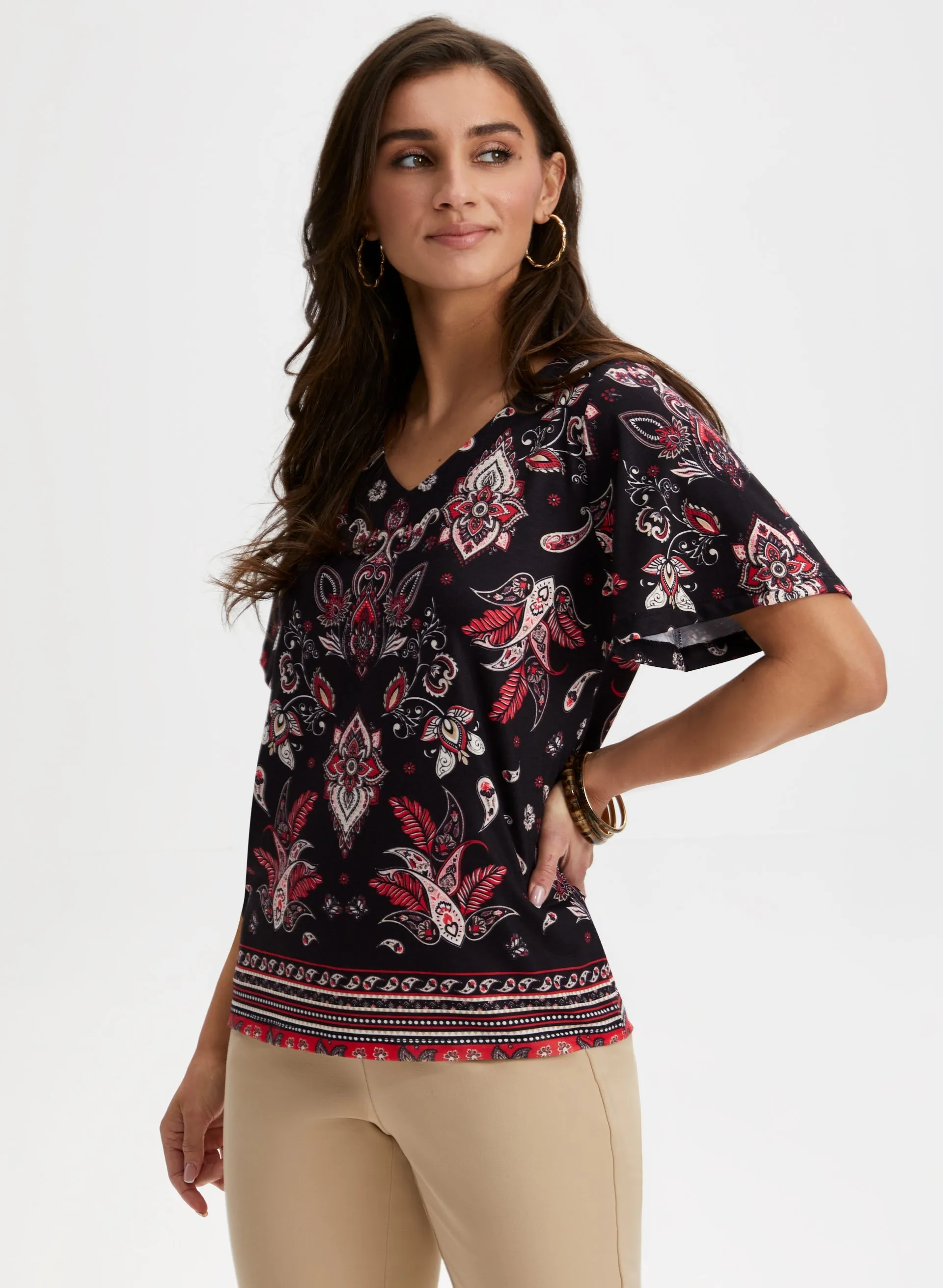 Paisley Print Tee sold by Laura product image thumbnail 5