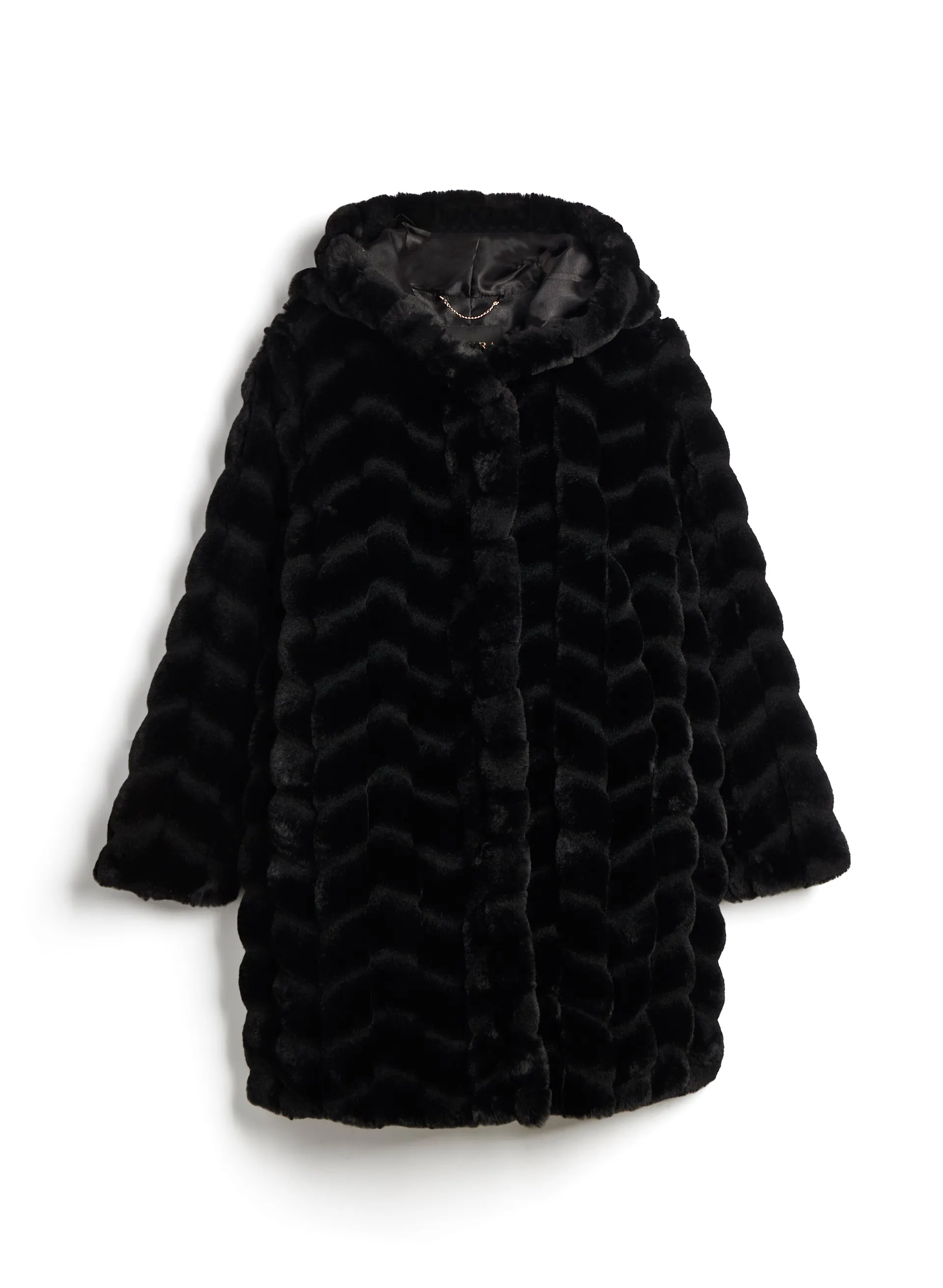 Hooded Faux Fur Coat sold by Laura product image thumbnail 5