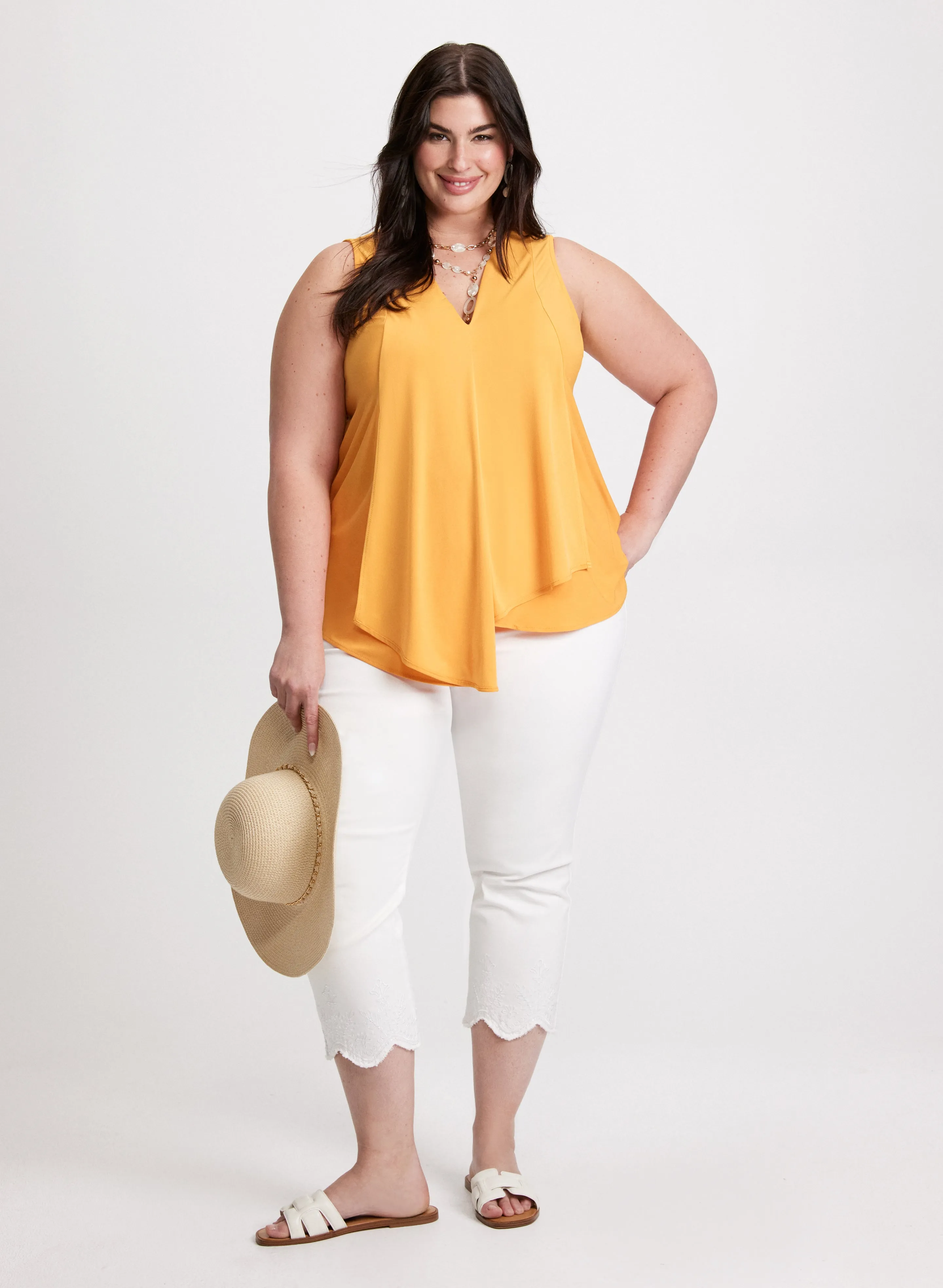 Pull-On Straight Leg Denim Capris sold by Laura product image thumbnail 3