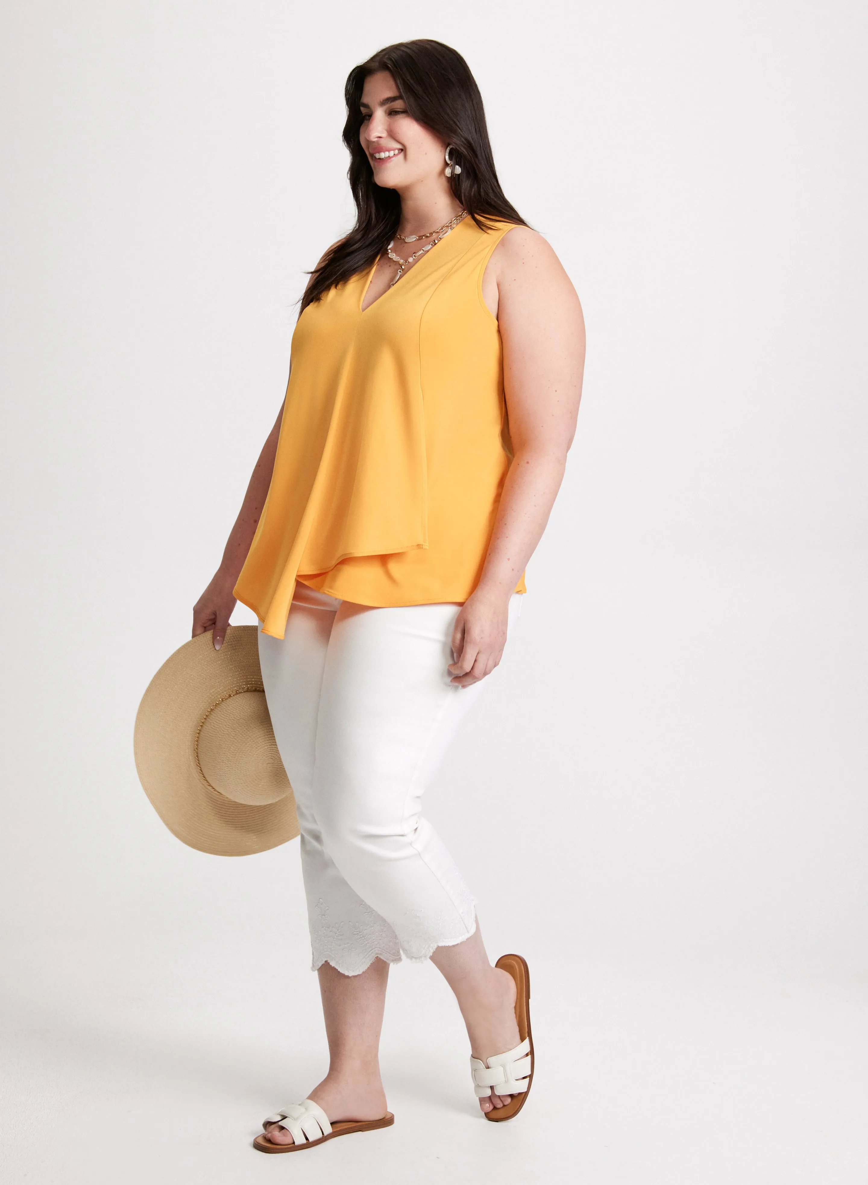 Pull-On Straight Leg Denim Capris sold by Laura product image thumbnail 4