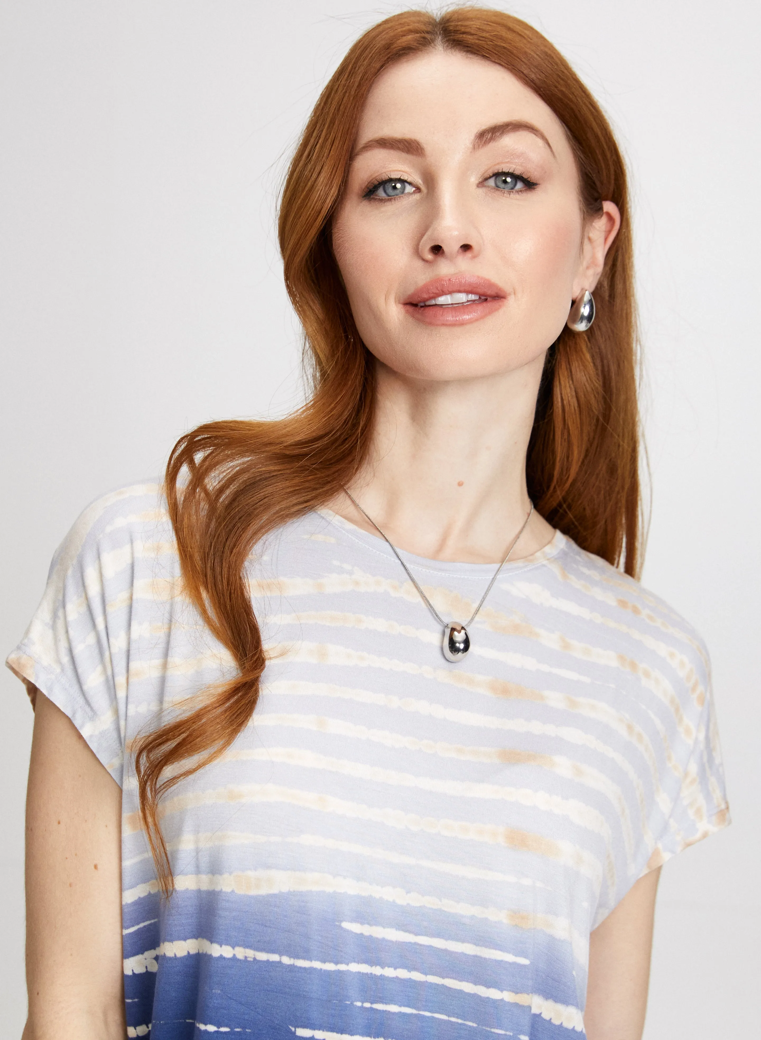 Striped Tie-Dye Effect Tee sold by Laura product image thumbnail 2