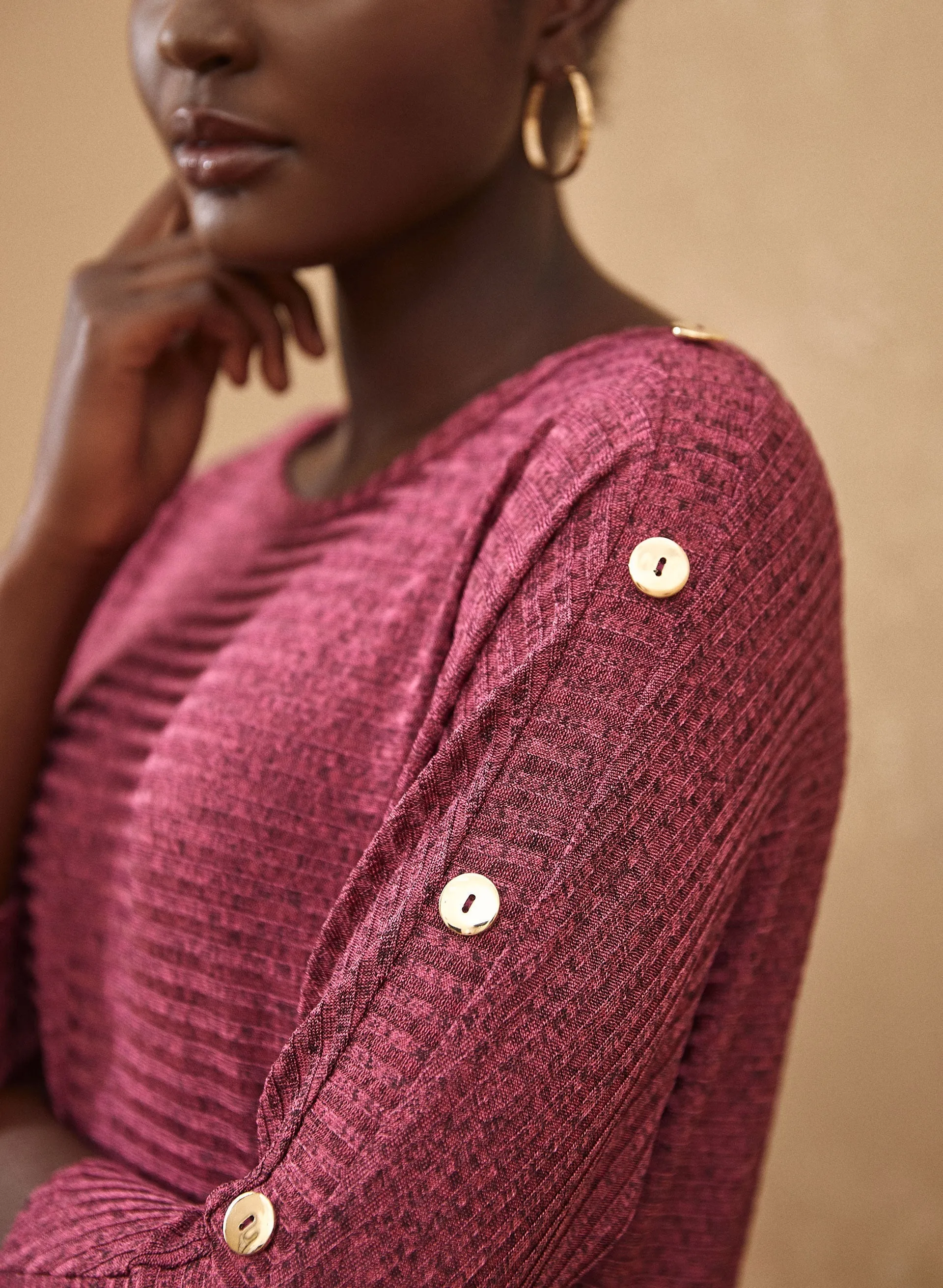 Button Detail Dolman Sleeve Top sold by Laura product image thumbnail 2