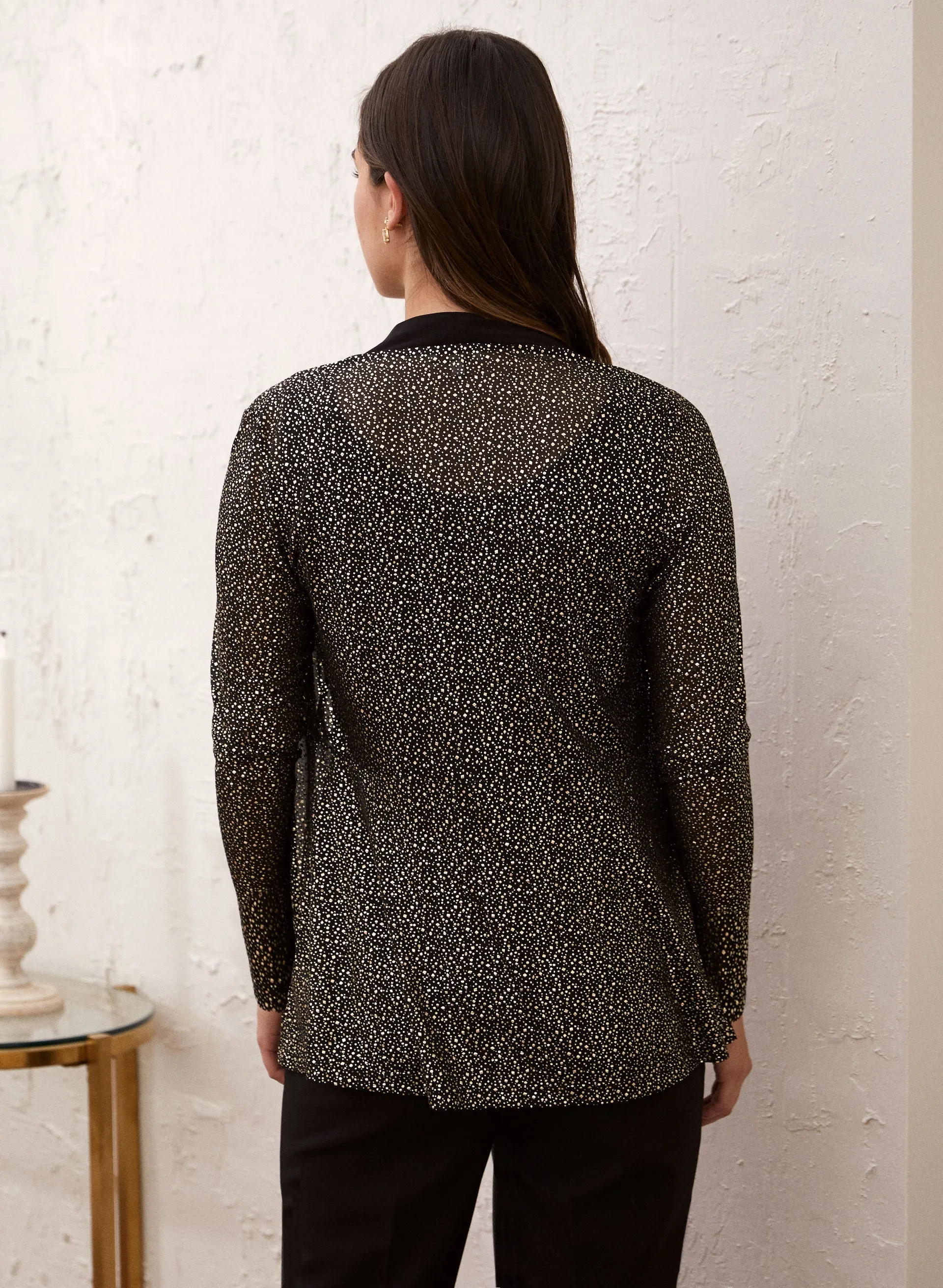 Metallic Detail Open Front Top sold by Laura product image thumbnail 3