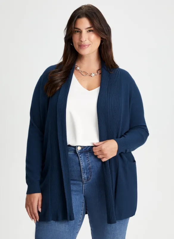 Open Cardigan With Pockets sold by Laura
