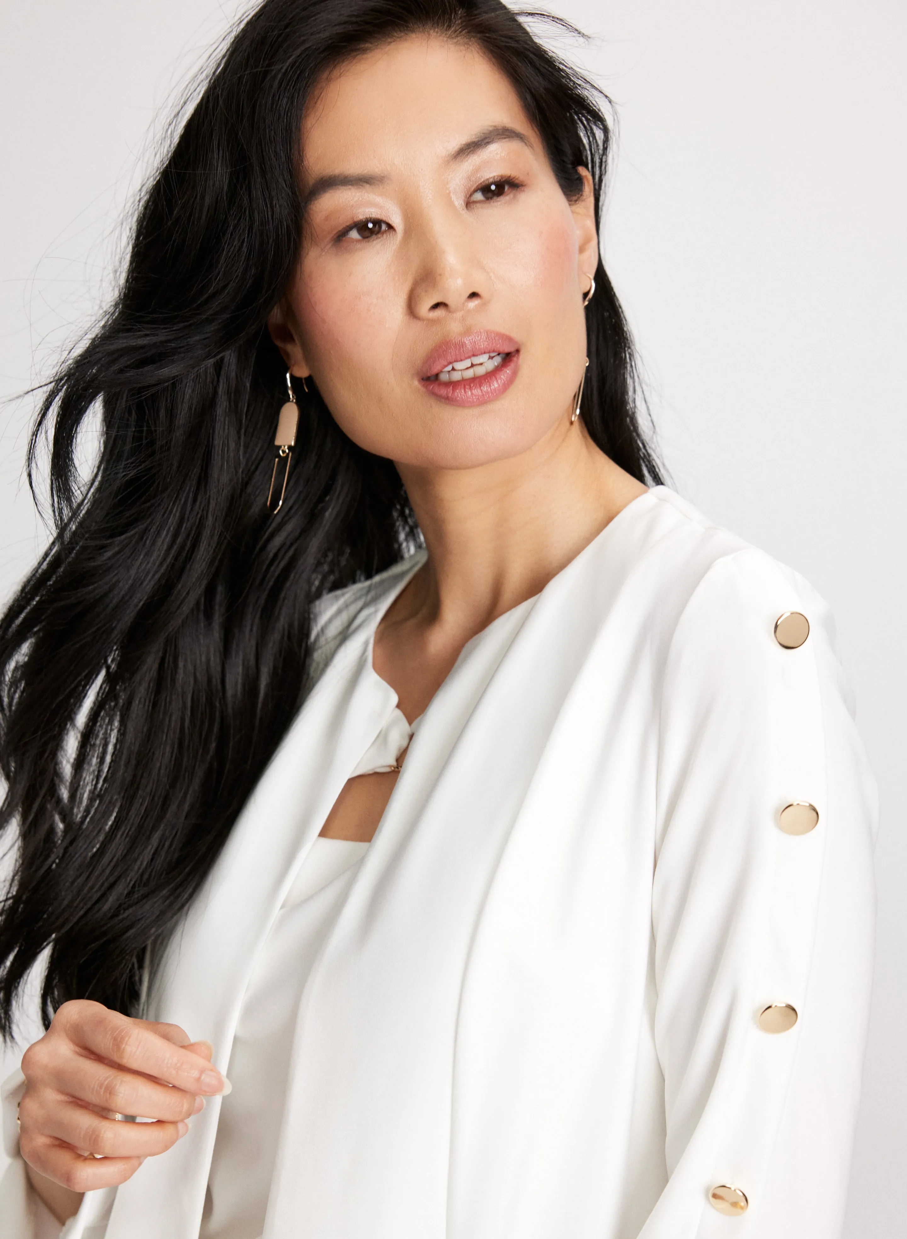 Button Detail Open-Front Top sold by Laura product image thumbnail 2