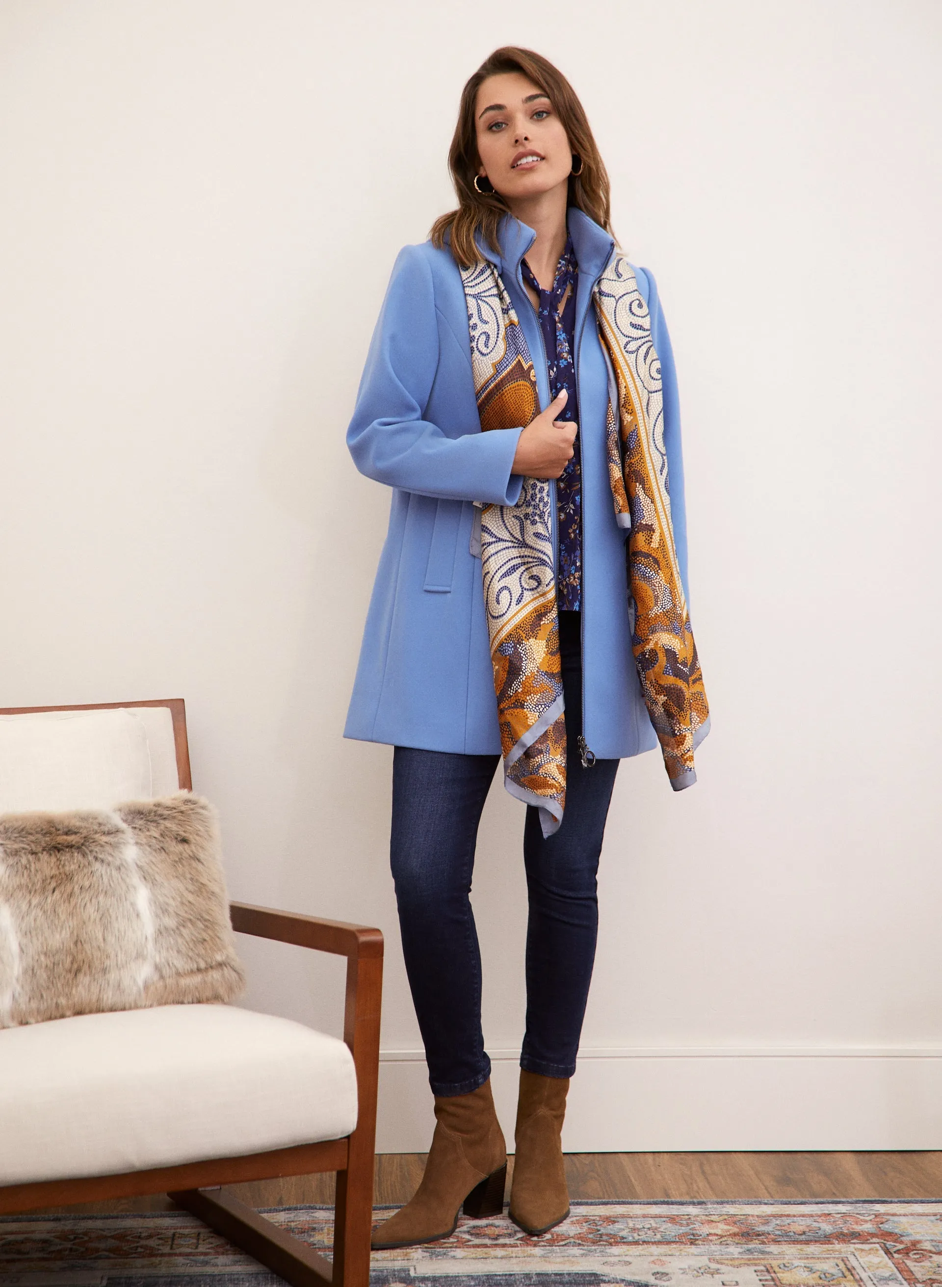 Stretch Wool Blend Coat sold by Laura product image thumbnail 3