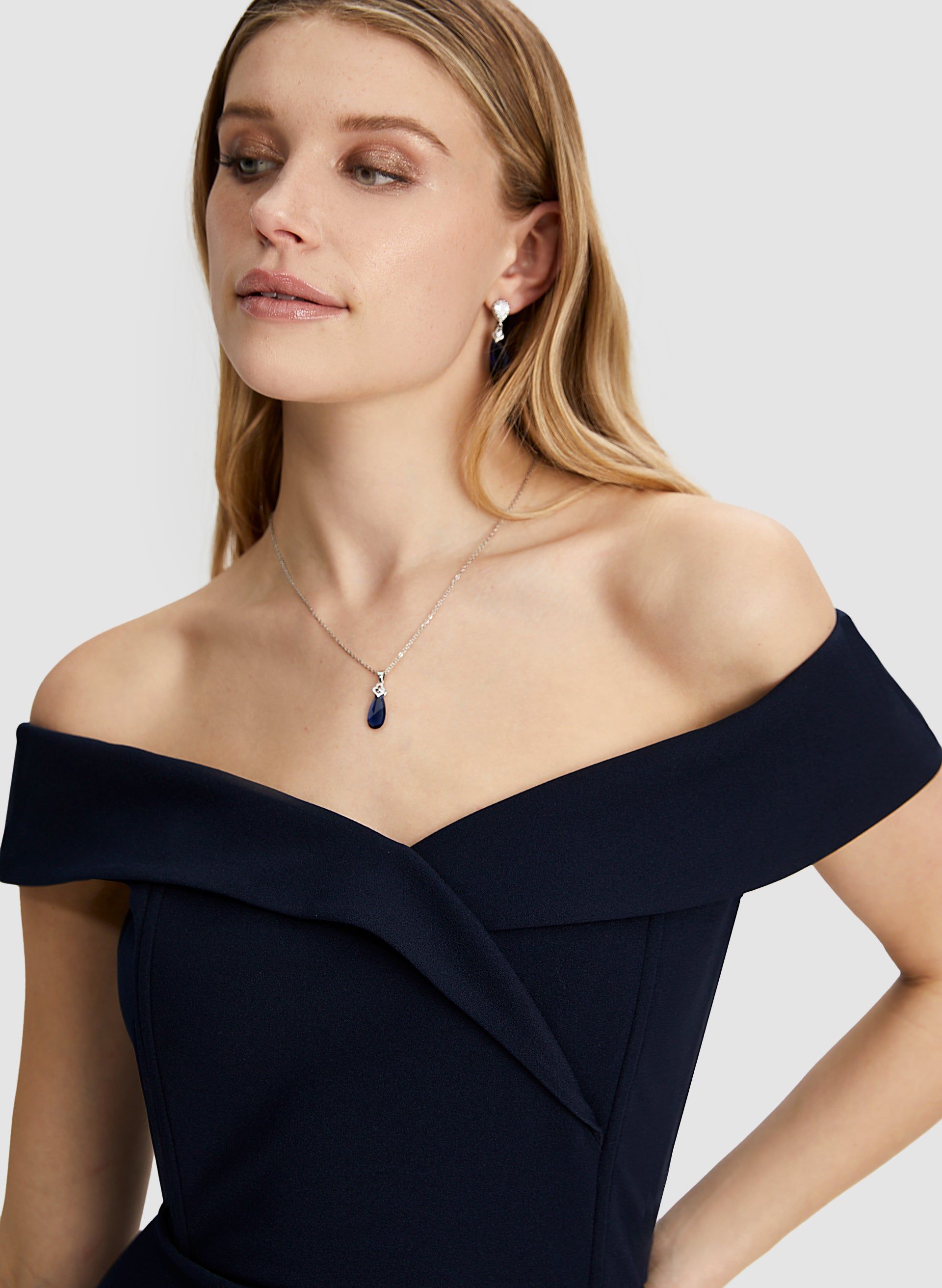 Bardot Neck Ruffle Detail Dress sold by Laura product image thumbnail 4