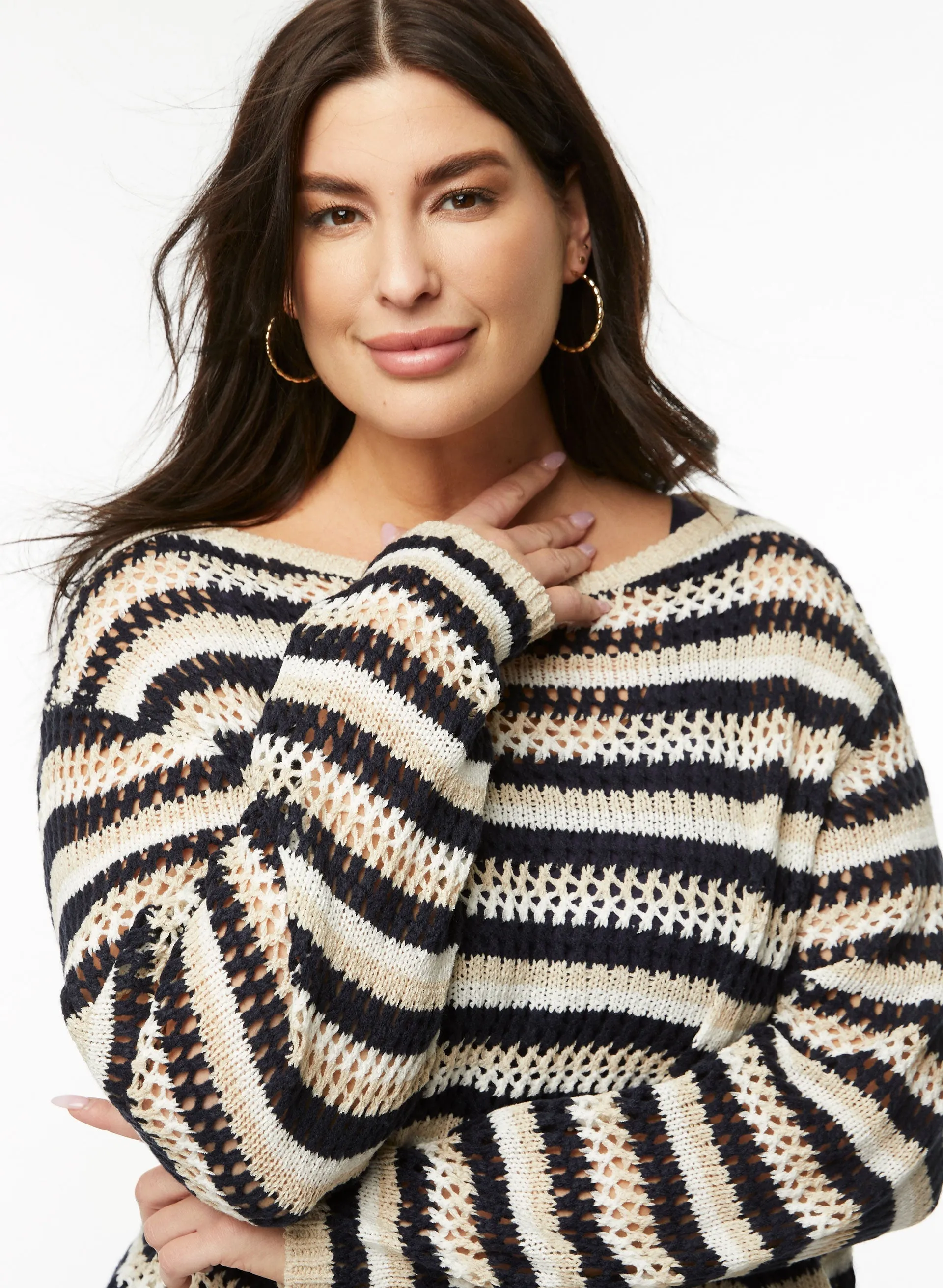 Stripe Print Sweater sold by Laura product image thumbnail 2