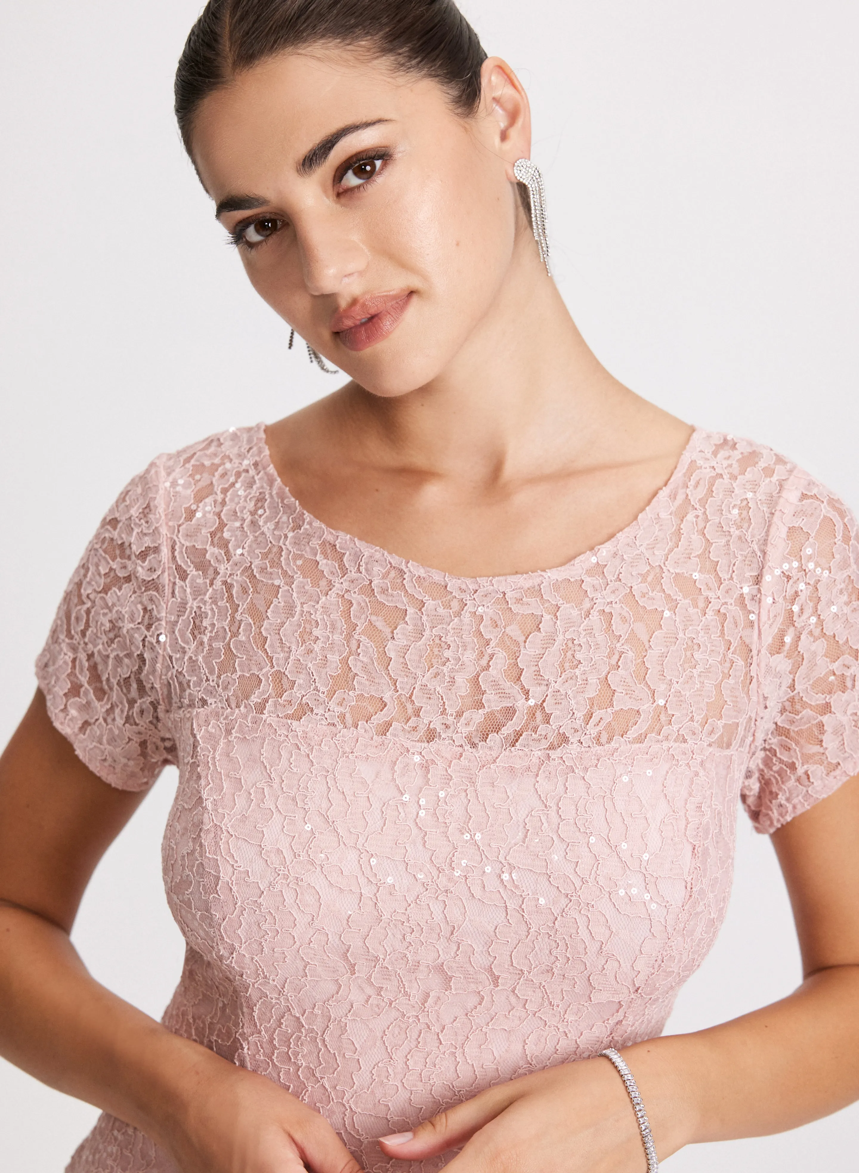 Sequin Lace Dress sold by Laura product image thumbnail 5