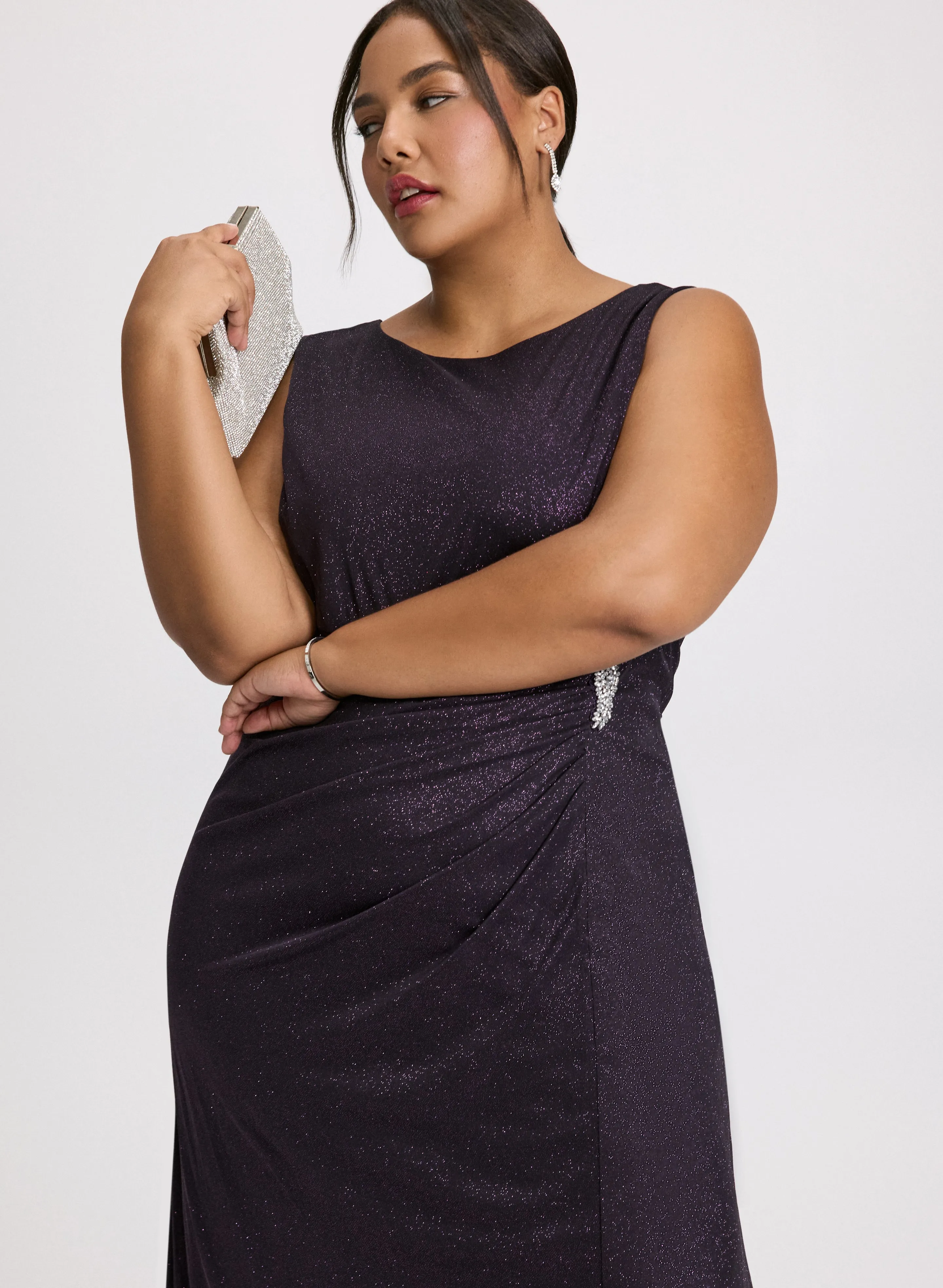 Cascade Jacket & Rhinestone Detail Dress Set sold by Laura product image thumbnail 4