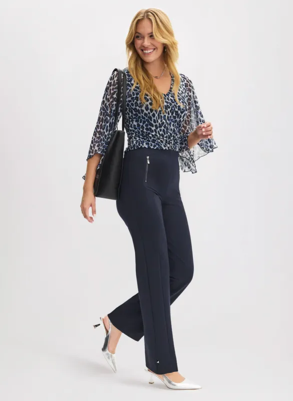 Animal Print Top & Straight-Leg Pants sold by Laura