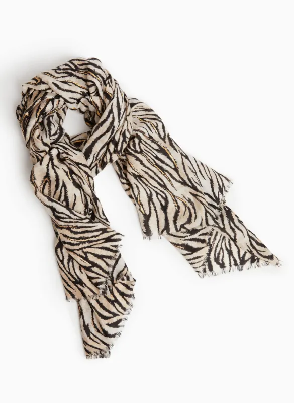 Tiger Print Scarf sold by Laura