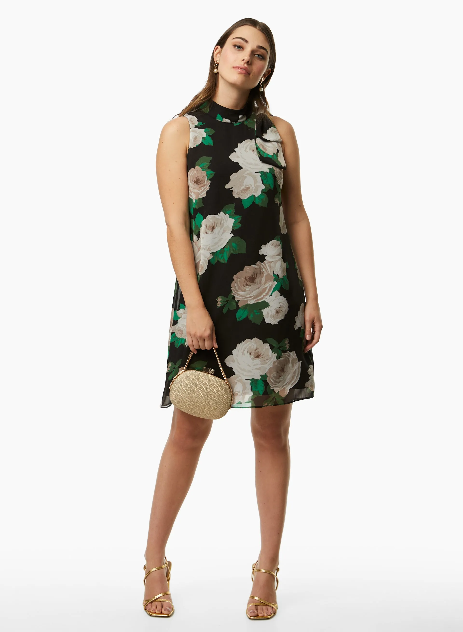 Rose Print Chiffon Dress sold by Laura product image thumbnail 3