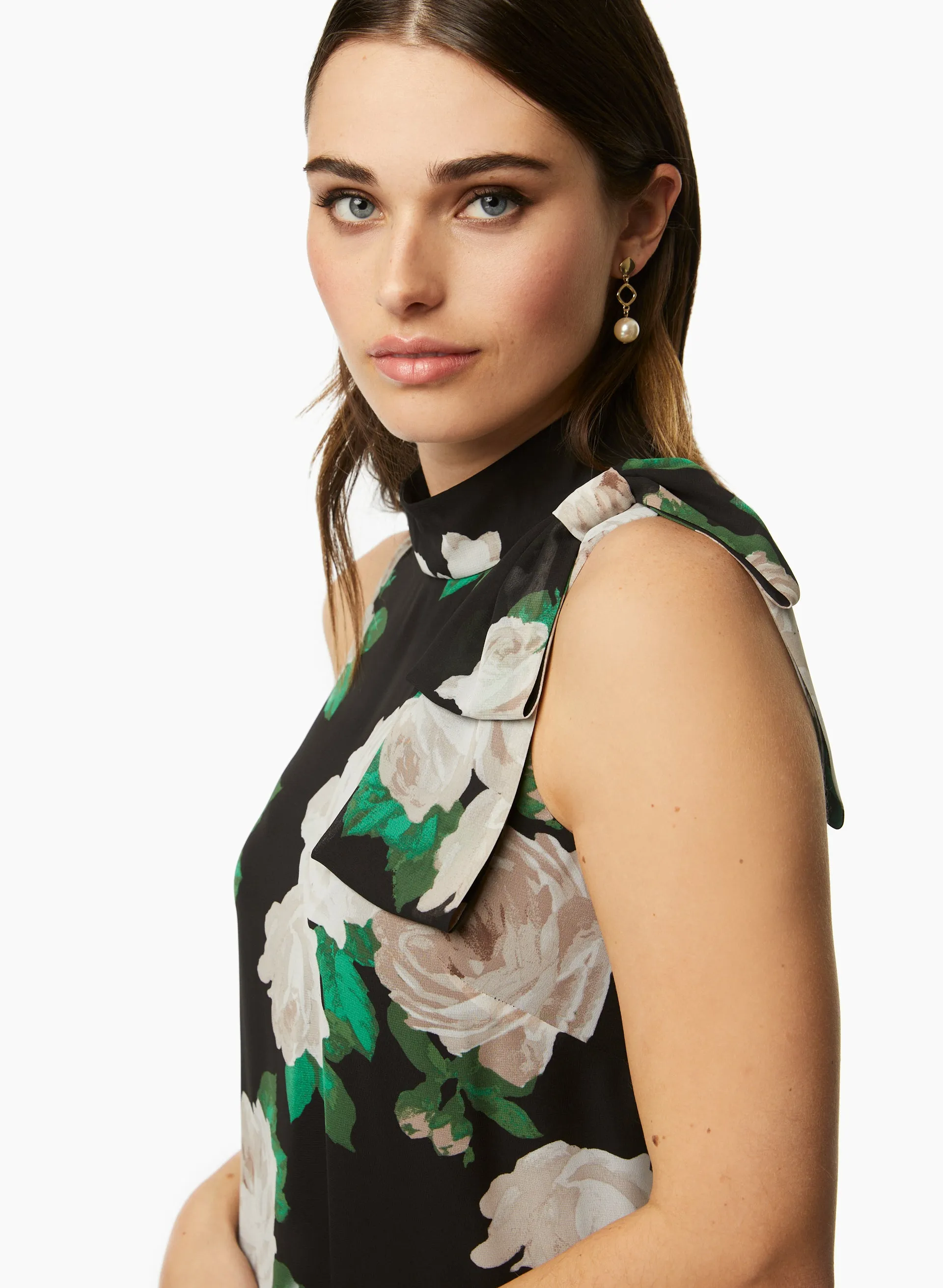 Rose Print Chiffon Dress sold by Laura product image thumbnail 4