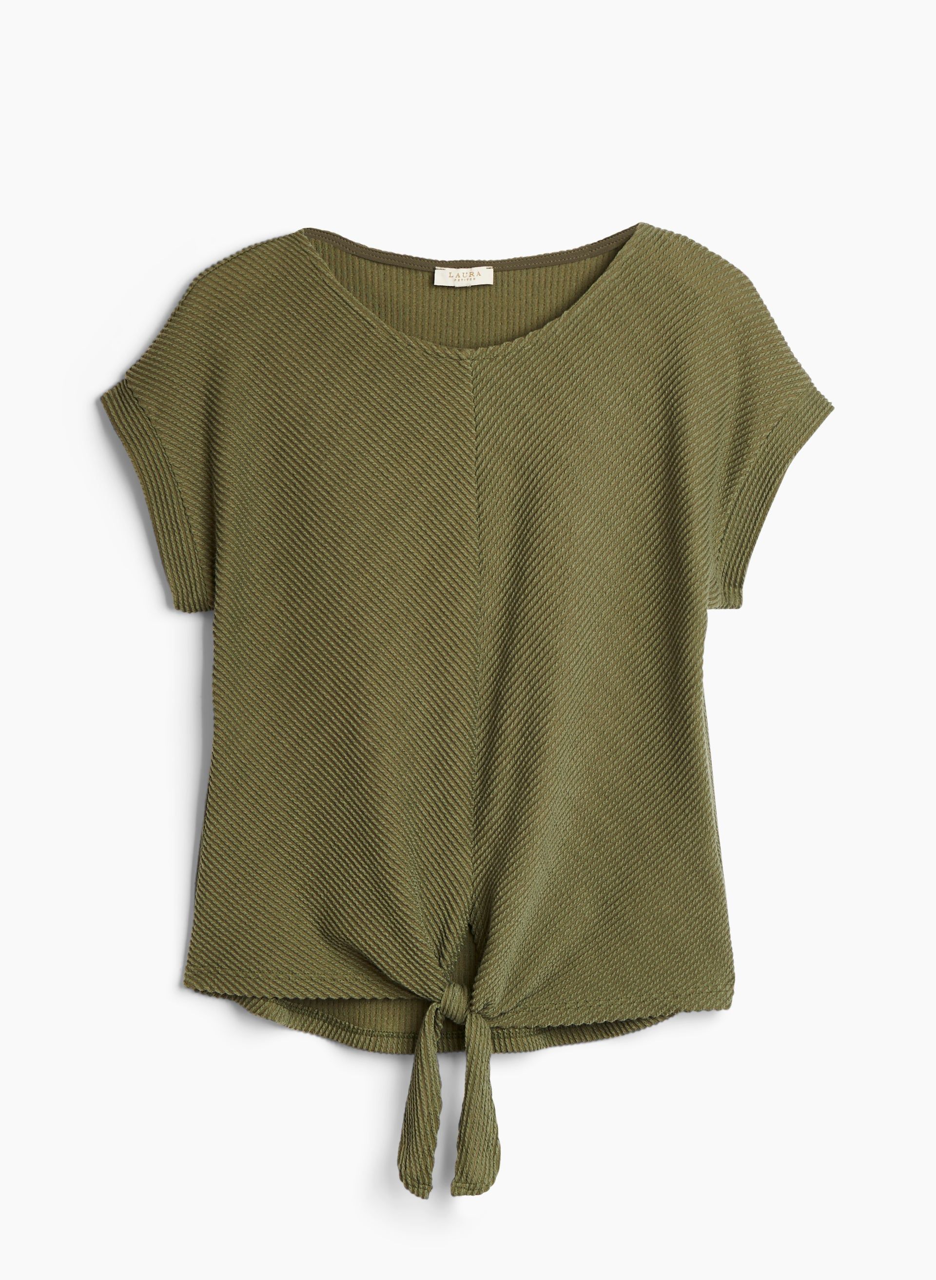 Short Sleeve Tie Detail Top sold by Laura product image thumbnail 5